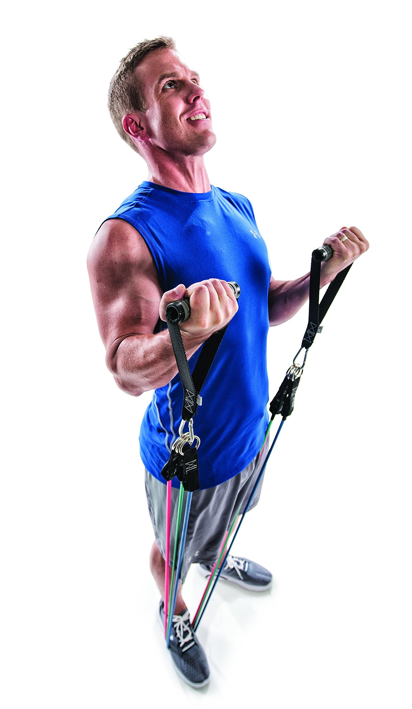 GoFit Ultimate ProGym – at Home Resistance Band Training – Portable Workout Set
