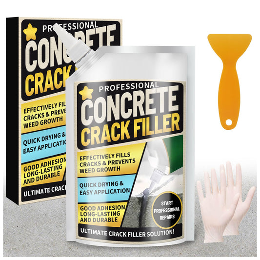 3.3 LB Concrete Crack Filler, High Elasticity Cement Crack Filler, Gray Self Leveling Concrete Hole Repair, Flexible Liquid Concrete Sealant for Driveway, Walkway, Foundation, Patio, Joint, Outdoor
