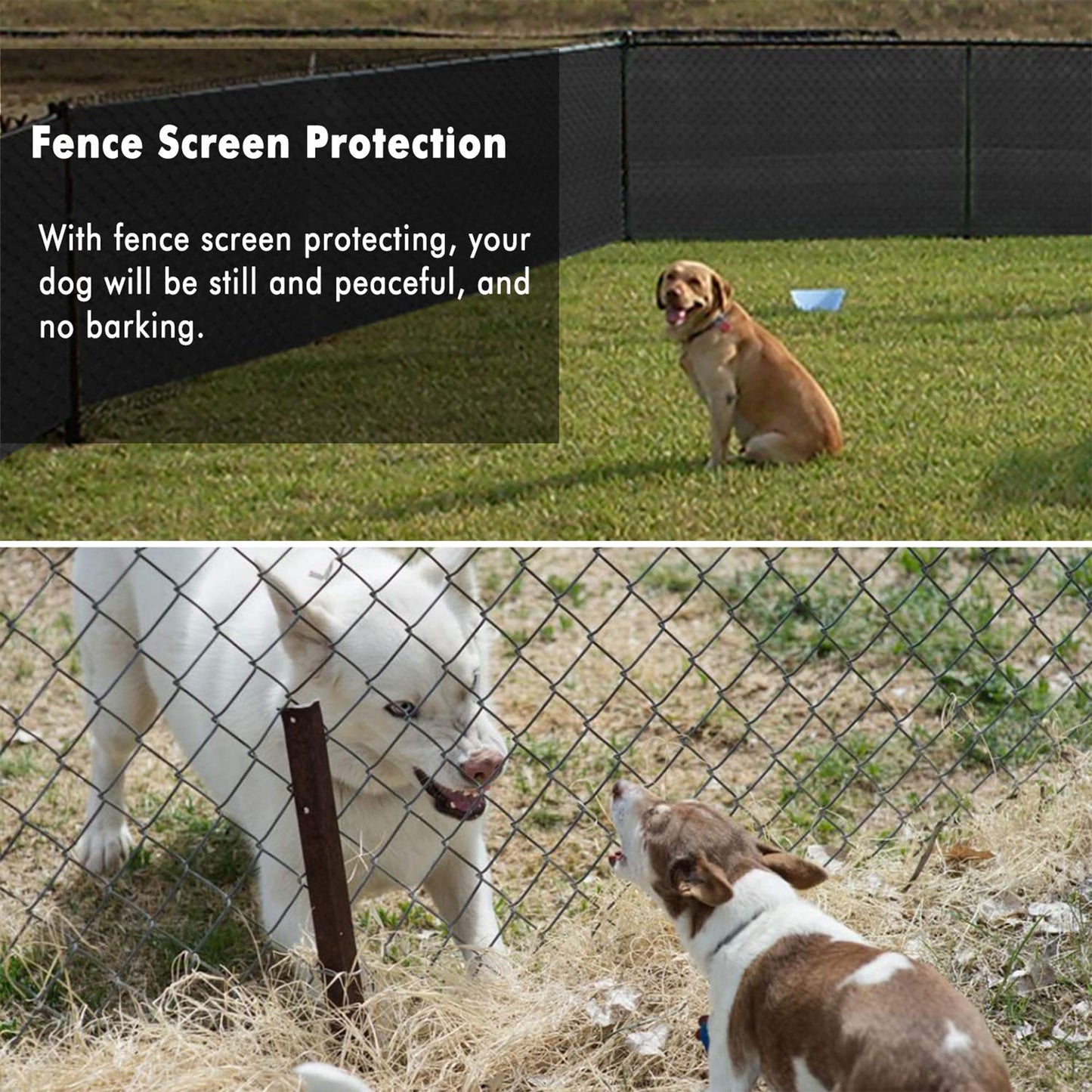UPGRADE Privacy Screen Fence 4' x 50' Commercial 170GSM 90% Visibility Blockage Fence Panel with Brass Grommets Heavy Duty Perfect for Outdoor Backyard-Black