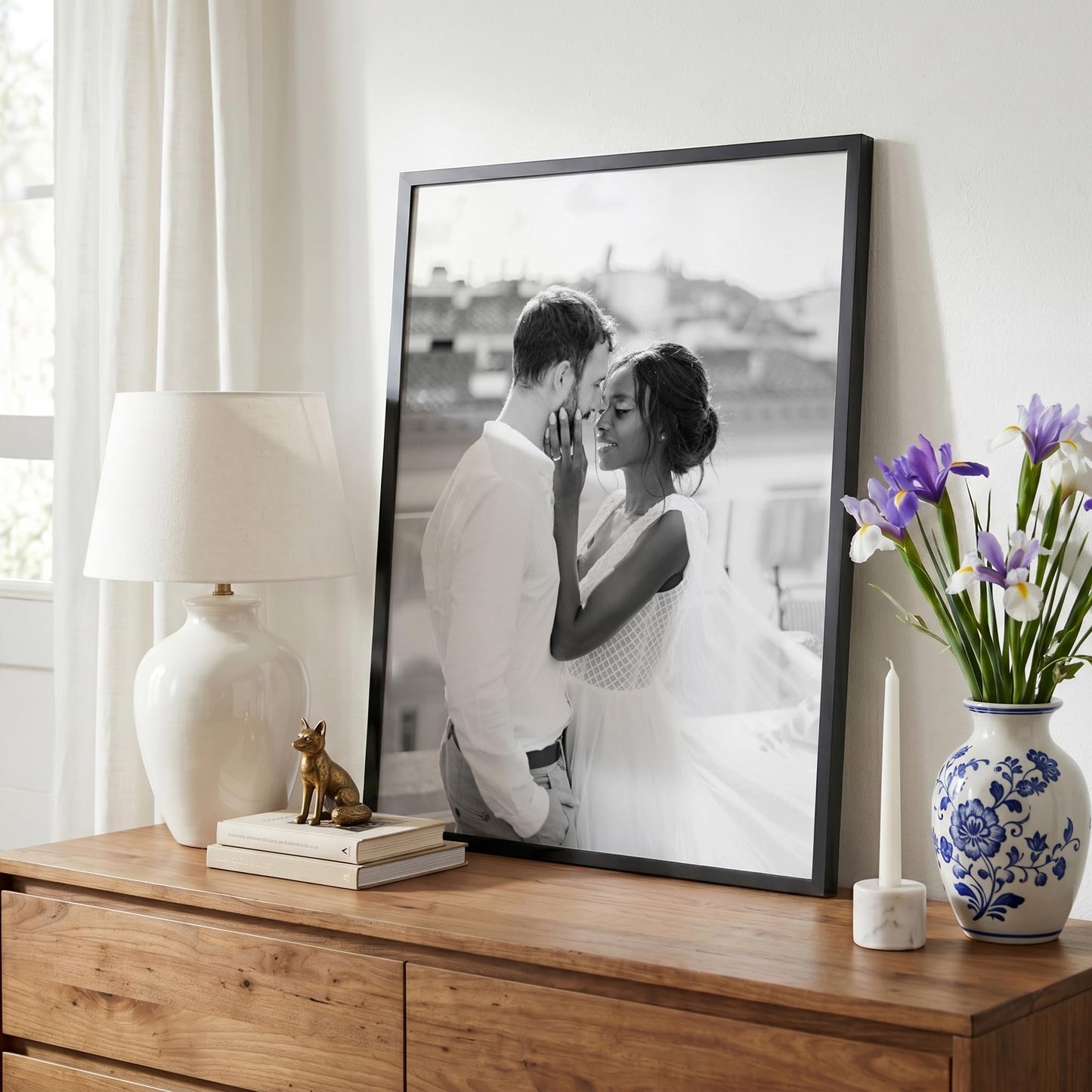 Americanflat 18x24 Poster Frame with Polished Plexiglass - Streamline Collection - Thin Border Picture Frame for Wall Display - Hanging Hardware Included - Black