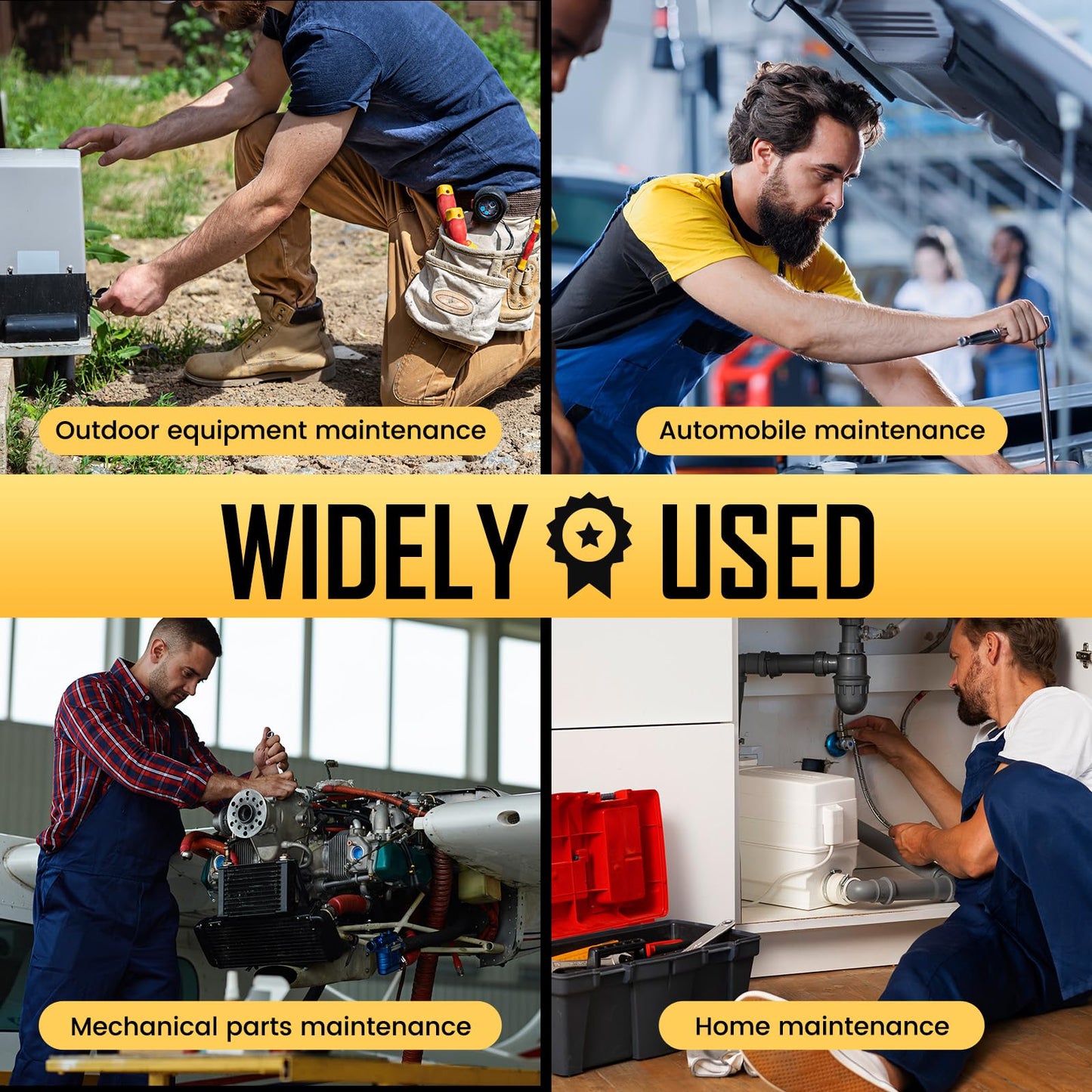 3/8" Drive Impact Socket Set, 57-Piece Standard SAE (5/16 to 3/4 inch) and Metric (8-22mm), Include Ratchet Handle, Extension Bar, Universal Joint, Adapter, and Additional 5 10mm Sockets