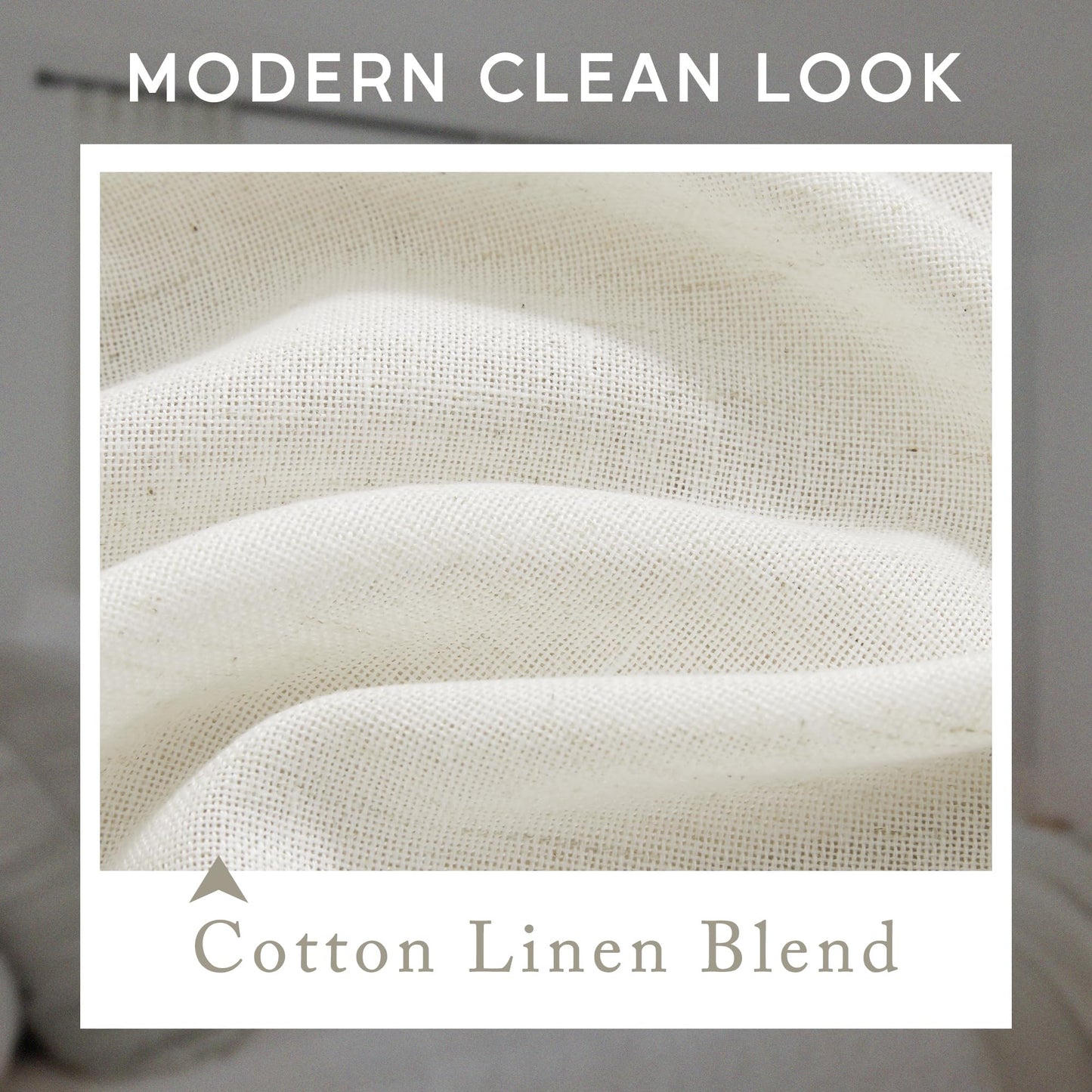 108 Inch Linen Curtains 2 Panels, with Heading Tape Hooks for Track System, Back Tab Extra Long Sheer Curtains for Living Room Bedroom, 9FT, Cream Ivory