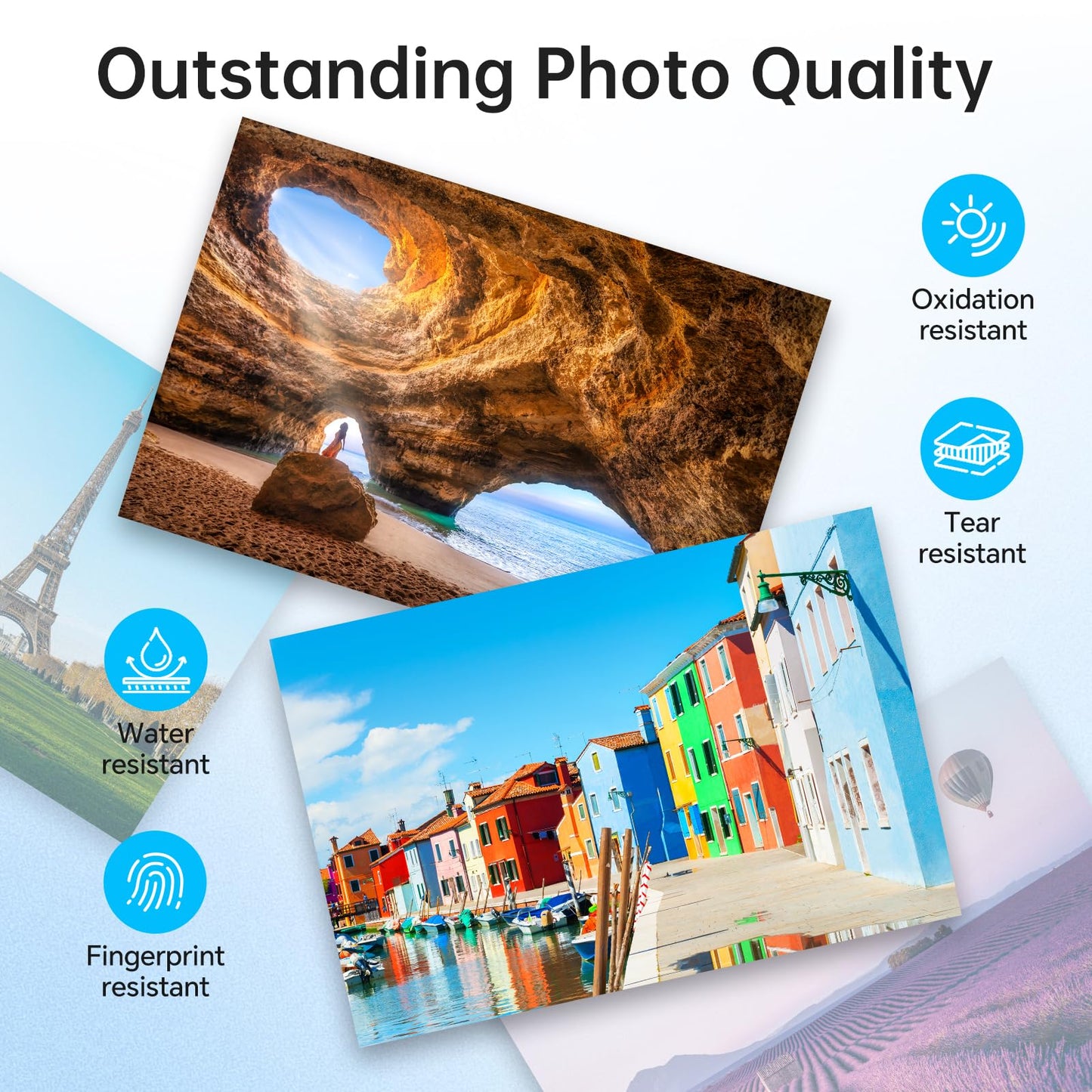 CP4100/CP4000L 4X6 Photo Printer Paper 108 Sheets and 2 Ribbons, for HPRT iDPRT CP4100/CP4000L Phone WiFi Instant Color Picture Sublimation Printer Papel Fotográfico para Impresora Photo Paper