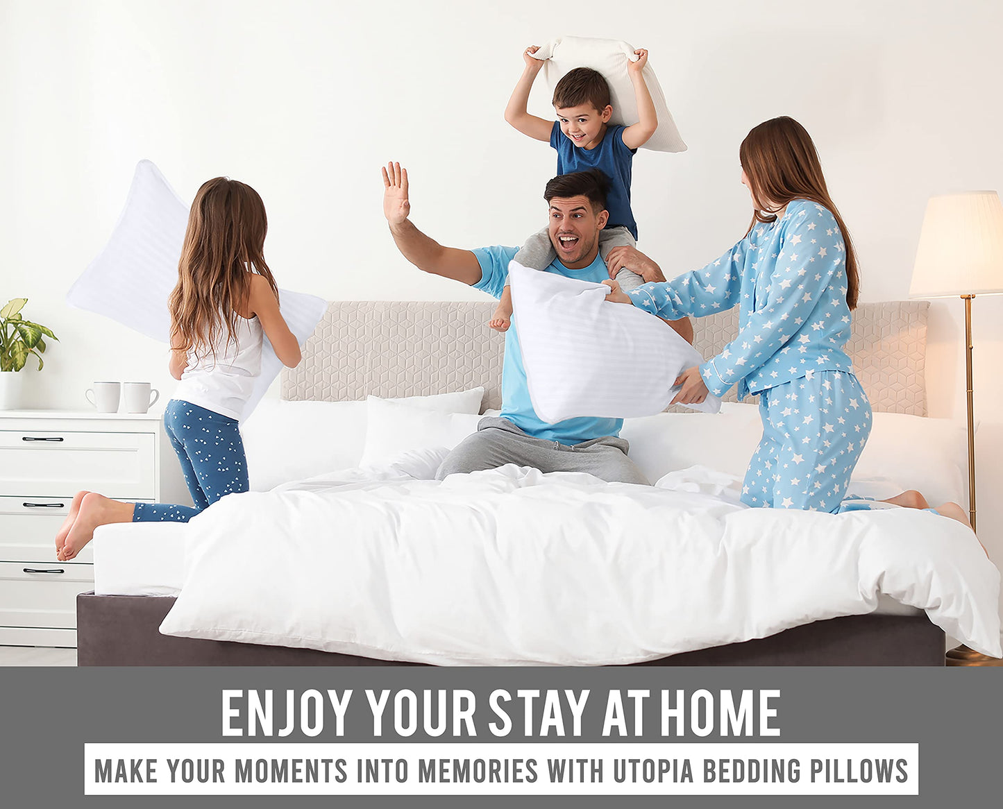 Utopia Bedding Bed Pillows for Sleeping King Size, Set of 2, Cooling Hotel Quality, for Back, Stomach or Side Sleepers