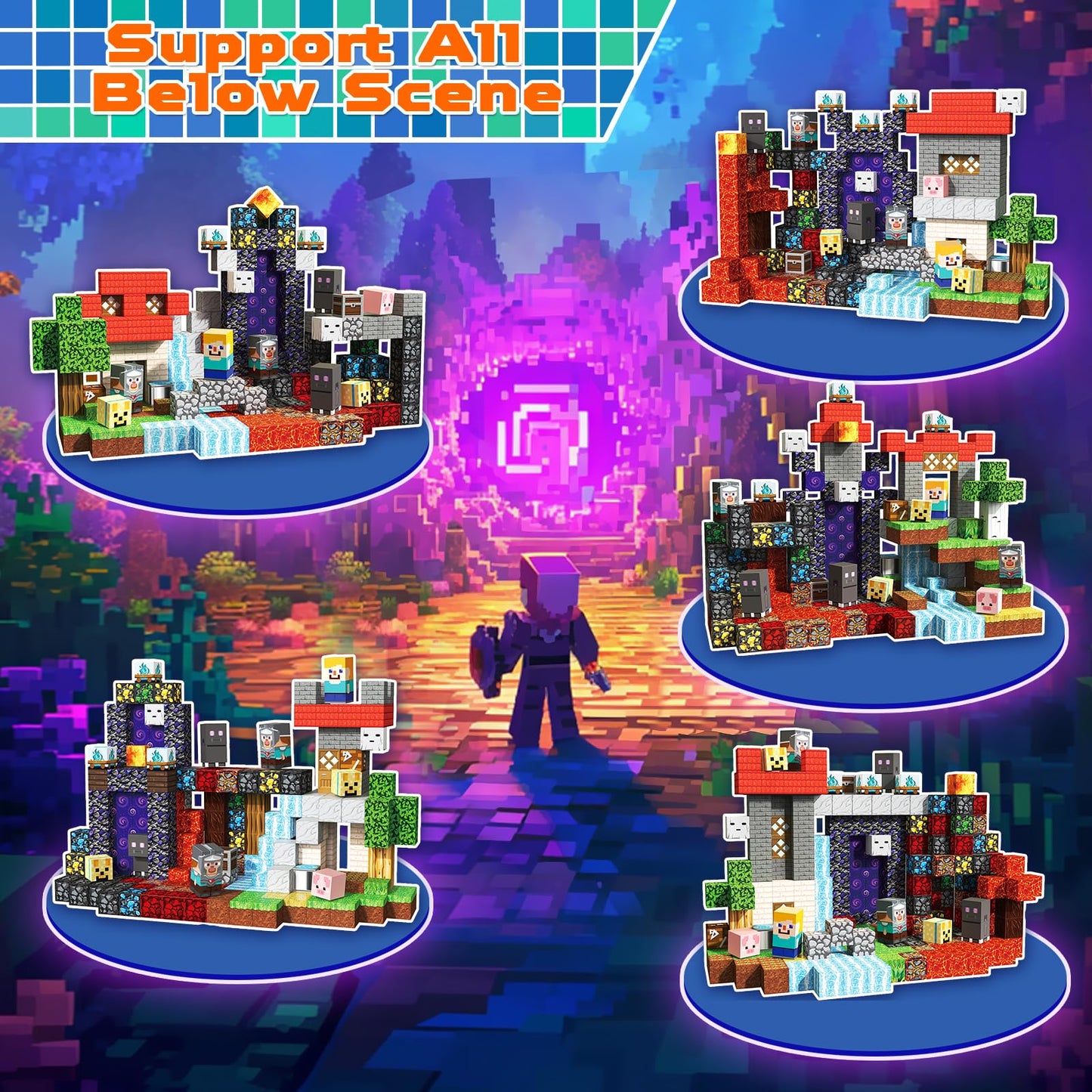 Annexfun Magnetic Blocks - 240PCS Magnetic Building Blocks for Kids Magnet Cubes Toy for Boys Girls STEM Building Sensory Stacking Constructions Toys Christmas Birthday Gifts for Kids Aged 4 5 6-10