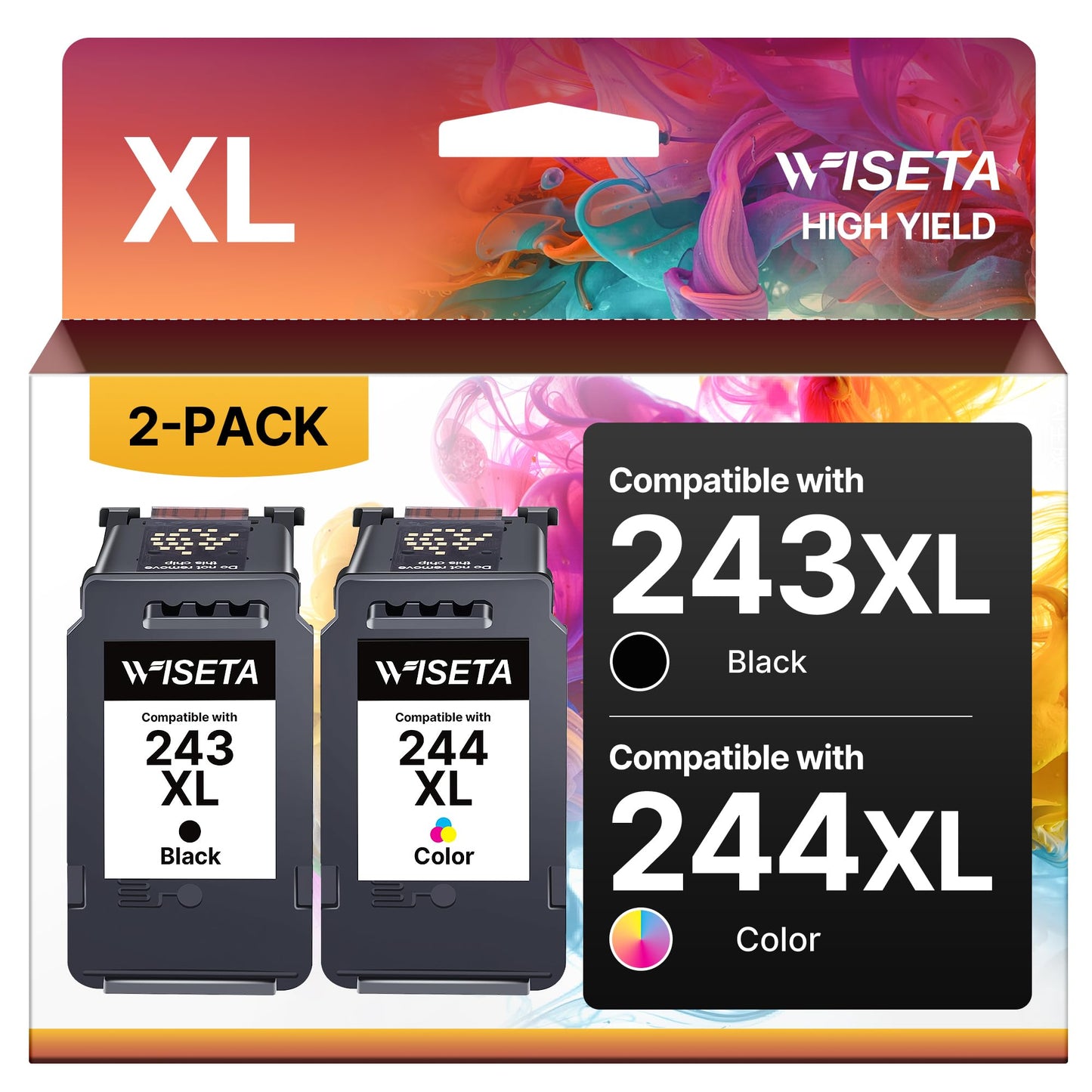 Ink 243 244, Printer Ink for Canon PG-243XL 244XL Black Color, for Canon TS3420 Ink Cartridges, Fit for Pixma TS3120 MG3020 TS3320 MX490 MX492 MG2420 MG2525 MG2920 TS3120 TS3420 TR4520
