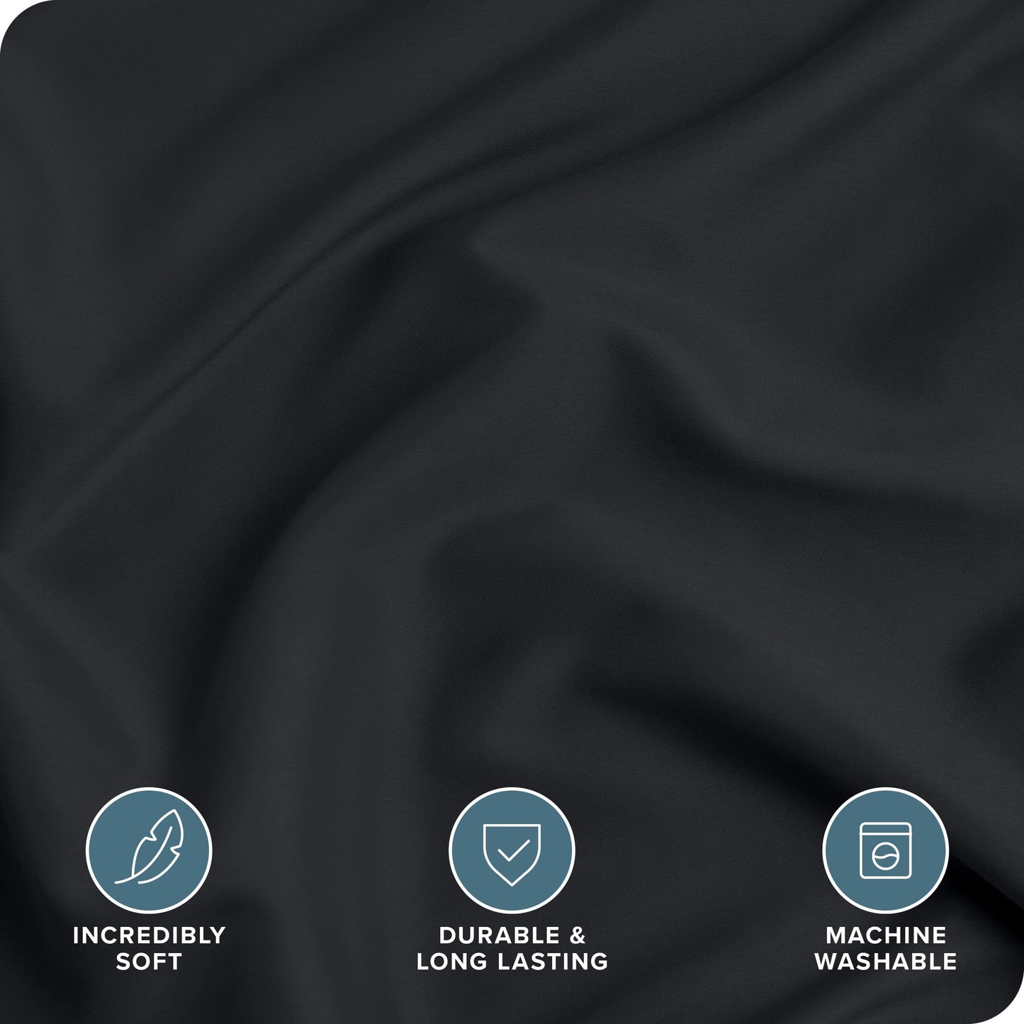Bare Home Bedding Duvet Cover Queen Size - Premium 1800 Super Soft Collection - Lightweight, Cooling Duvet Cover - Soft Breathable Bedding (Queen, Black)