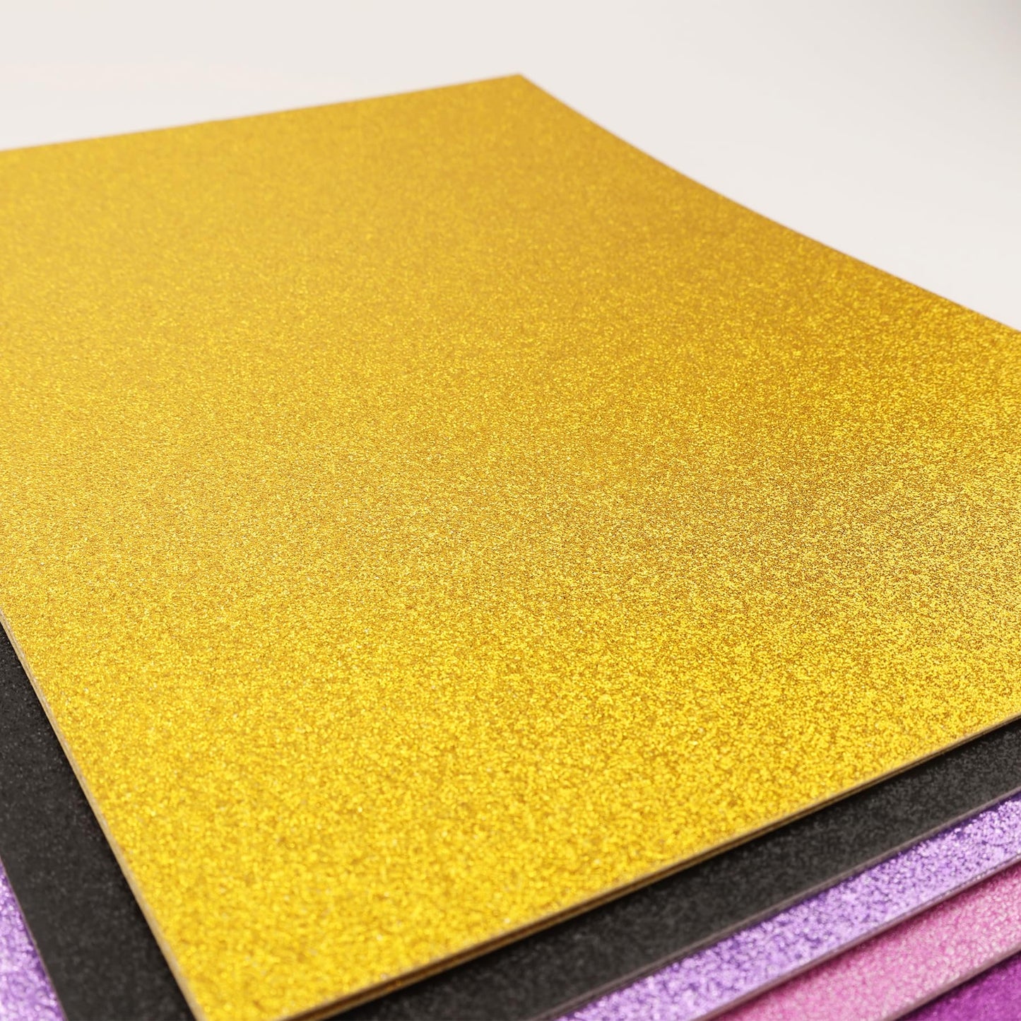 100 Sheets Glitter Cardstock, 15 Colors 250gsm/92lb Cardstock for Cricut, Crafts and DIY Projects, A4 No-Shed Sparkly Glitter Paper for Card Making
