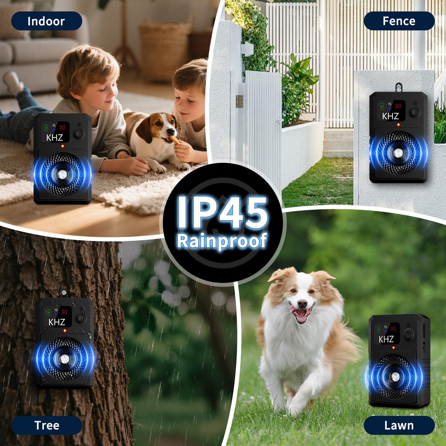 2025 Upgraded Anti Barking Device for Dogs with Display – 3 Modes Bark Deterrent up to 50FT - Rechargeable Bark Control Tool for Indoor Outdoor Training - Safe No Bark Device for Small & Large Dogs