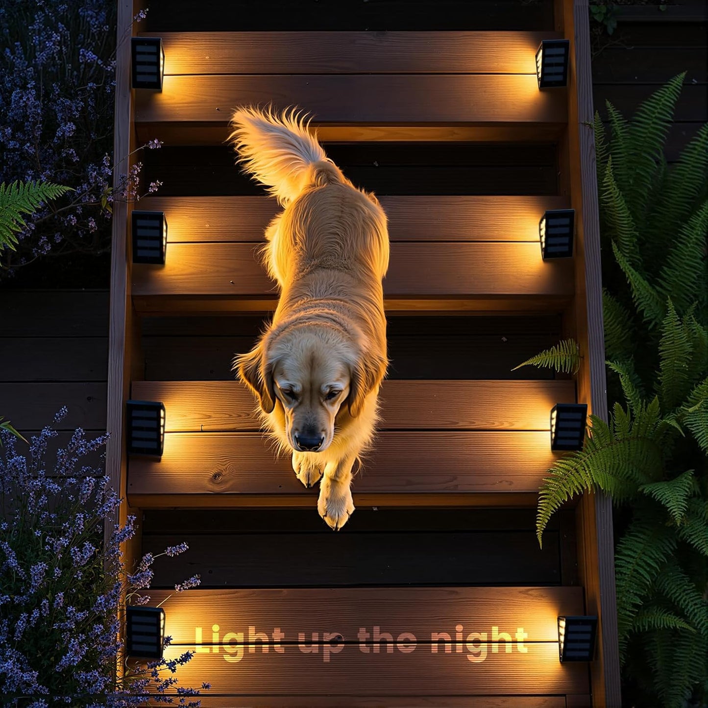 Solar Stair Lights, Dusk to Dawn Step Lights, IP67 Waterproof Outdoor 3000k Warm White Deck Lights Garden Decoration Lights for Yard, Patio, Walkways, Front Door, Pathway (Warmwhite, 6 Pack)
