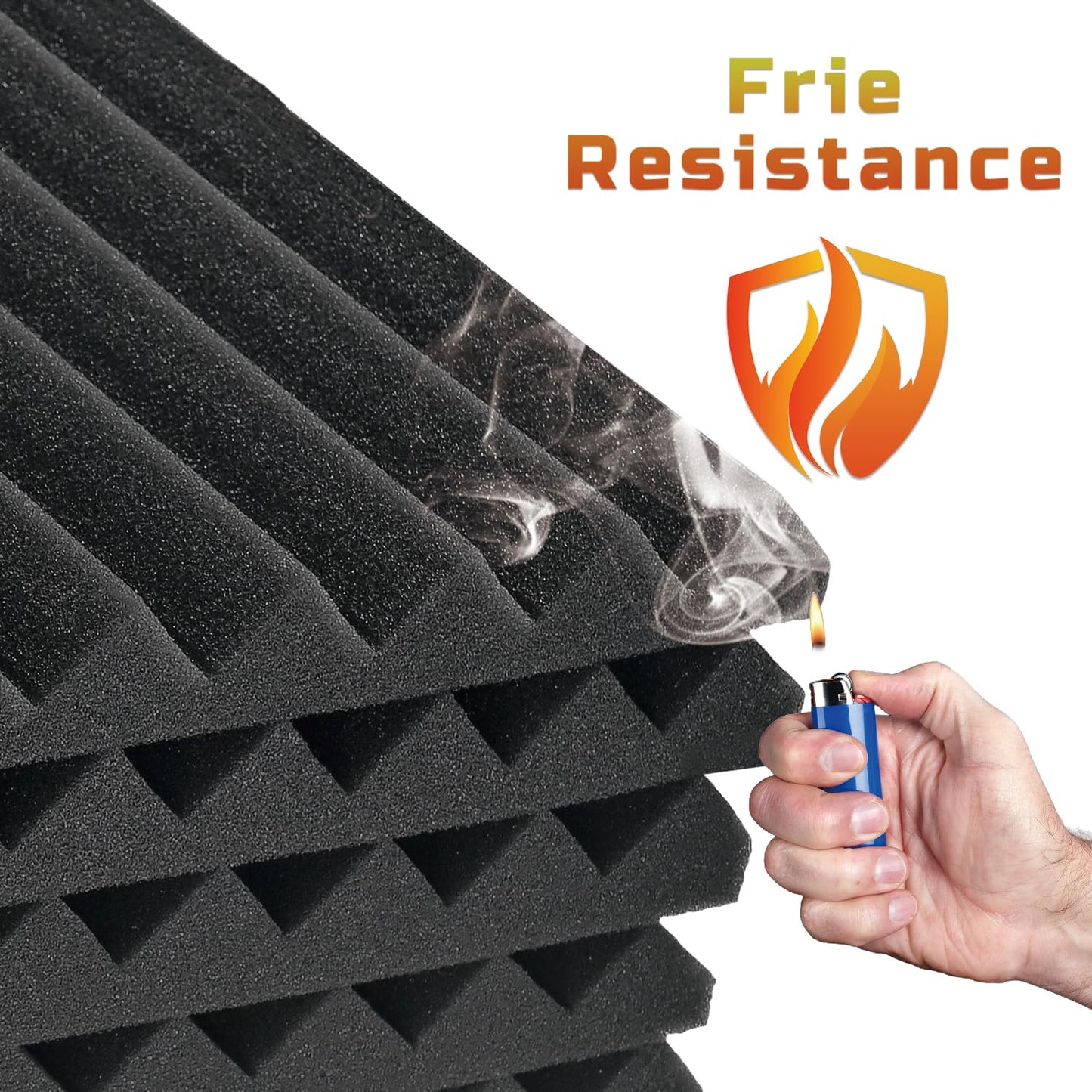 56 Pack Acoustic Foam Panels, 12 x 12 x 1 Inches Mirovant Sound Proof Foam Panels for WallsTriangle-groove soundproofing foam Soundproofing Studio Foam Noise Absorbing Black