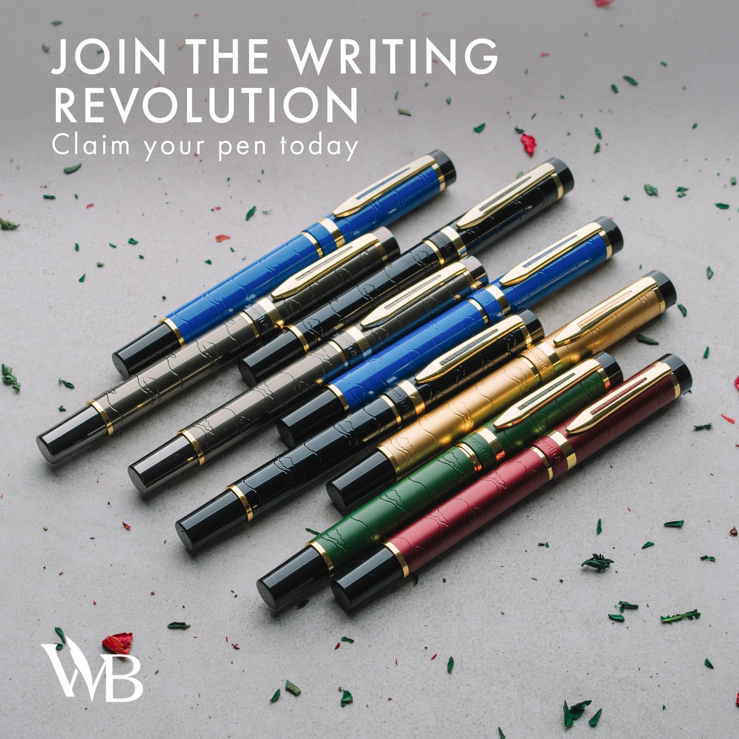 Wordsworth & Black Primori Fountain Pen Set, Medium Nib, Includes 24 Ink Cartridges and Ink Refill Converter, Gift Case, Journaling, Calligraphy, Smooth Writing [Black Gold], Perfect for Men and Women
