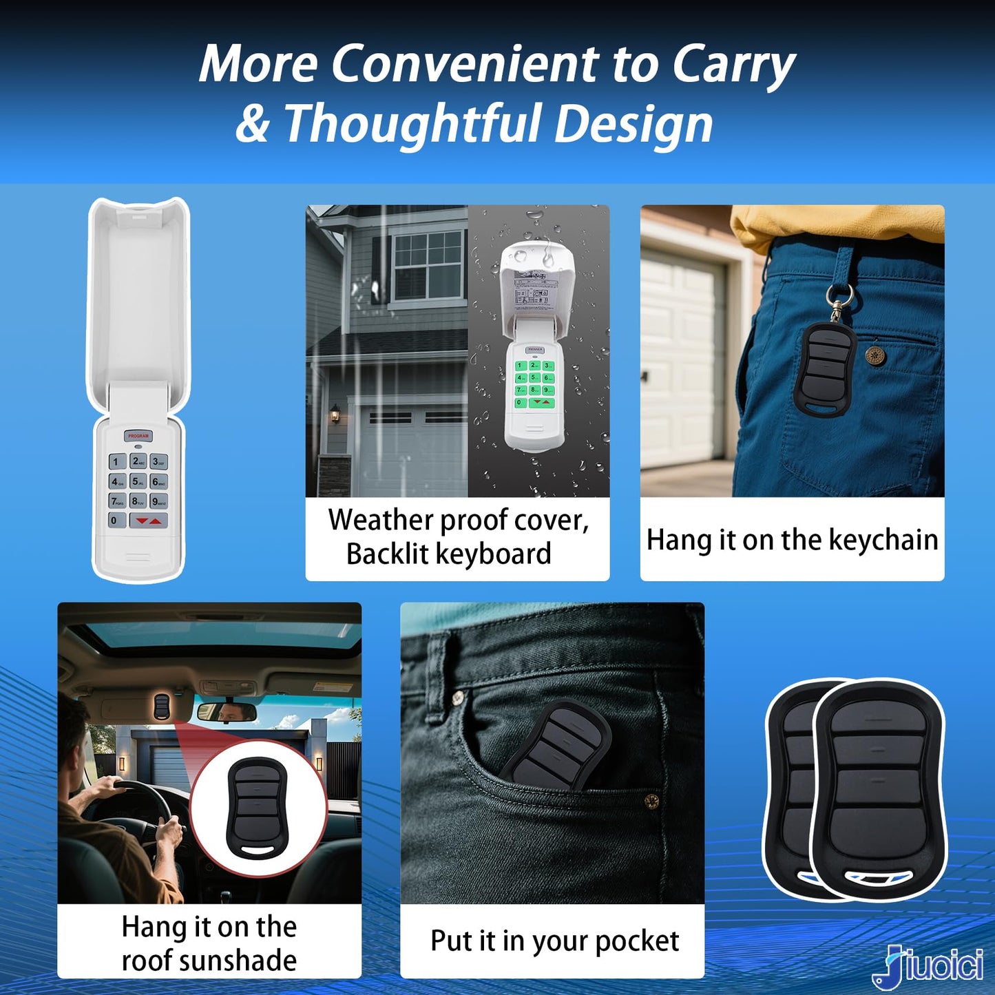 Upgraded for GK-R Genie/Overhead Garage Door Keypad and G3T-R Remote, Keypad Replace GK-BX OKP-BX, Remote Replace G3T-BX G3T-A G1T-BX G1T-A O1T-BX, More Secure & Stable, Easy to Program