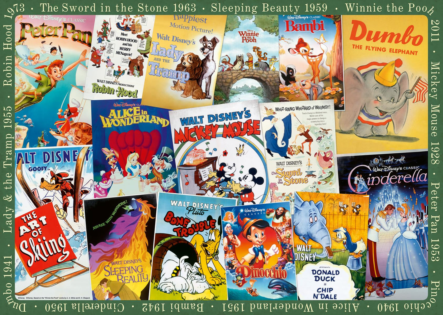 Ravensburger Disney Vintage Movie Poster 1000 Piece Jigsaw Puzzle for Adults - 12000689 - Handcrafted Tooling, Made in Germany, Every Piece Fits Together Perfectly