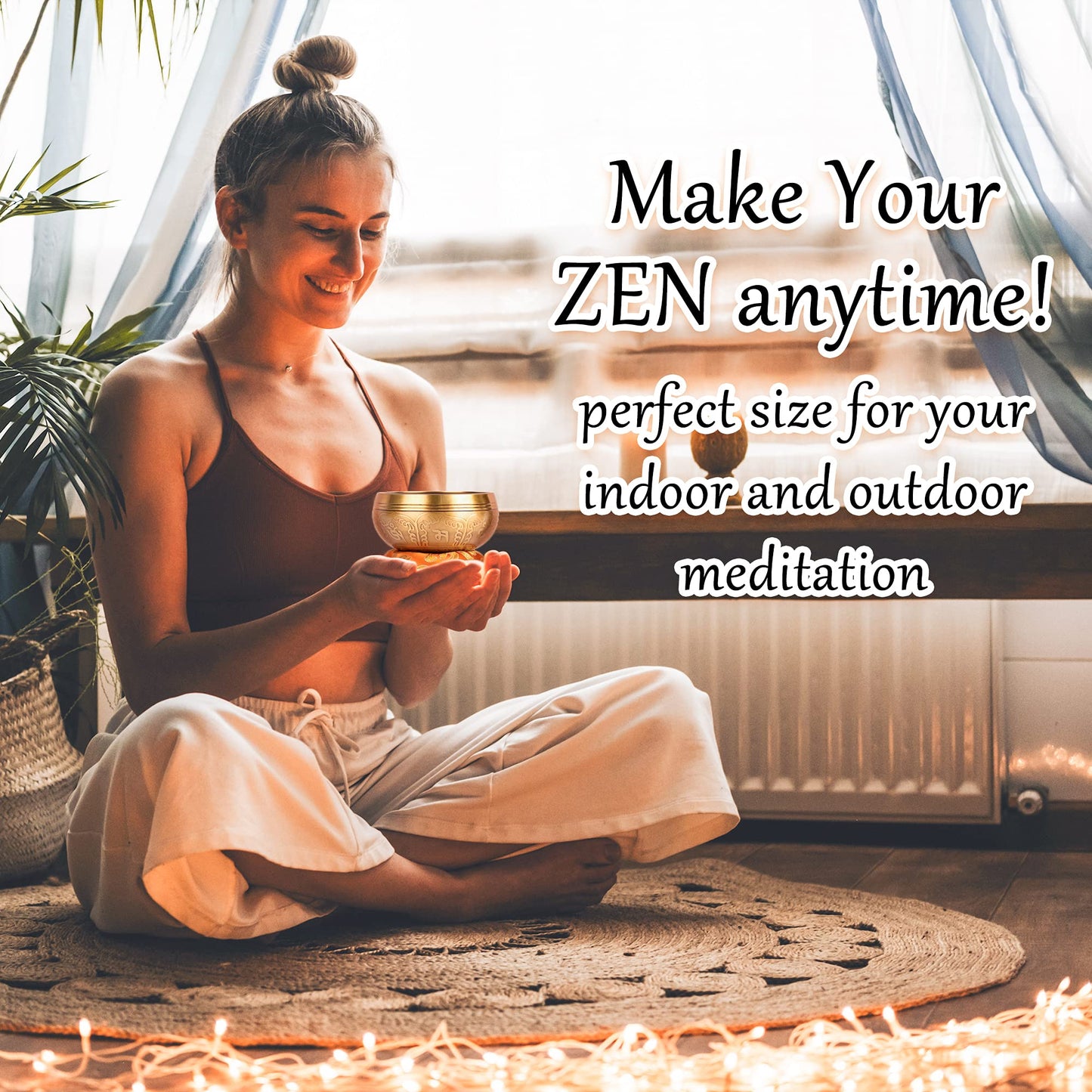 Tibetan Singing Bowl Set – Authentic Hand-Tuned Sound Bowl for Meditation – Complete Meditation Bowl Kit, Tibetan Bell for Yoga, Relaxation, & Sound Healing, Unique Gifts for Women, Men