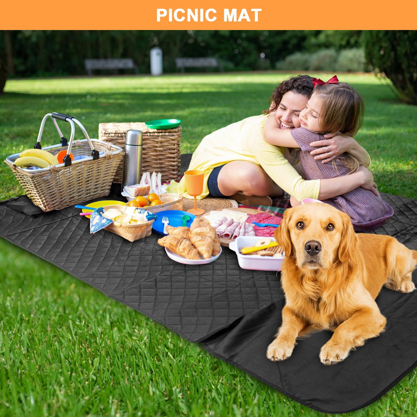 Car Dog Cargo Cover Cargo Liner, Sonlogiftev Trunk Mat for Dogs with Side Flaps Hammock Water Resistant Nonslip Dog Seat Cover Cargo Area Protector Scratchproof for SUVs Sedans Vans