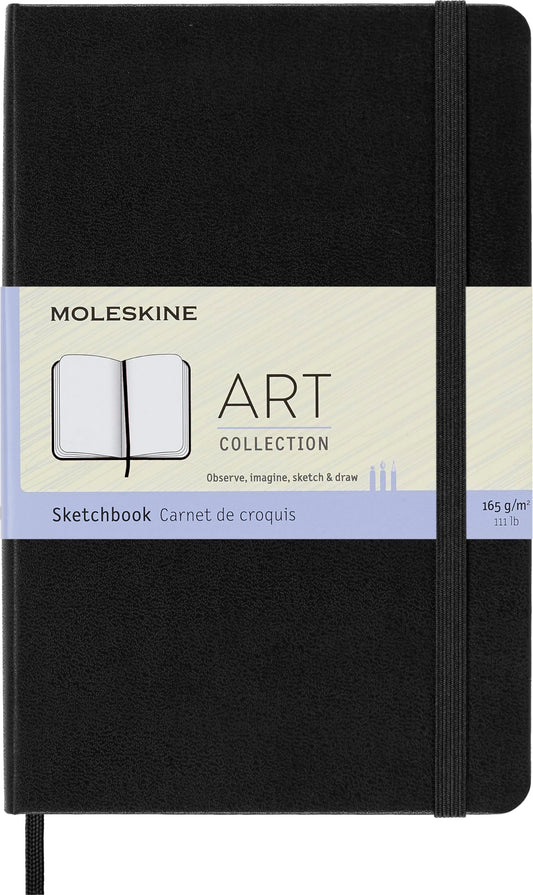 Moleskine Art Sketchbook, Medium, Black (4.5 x 7)
