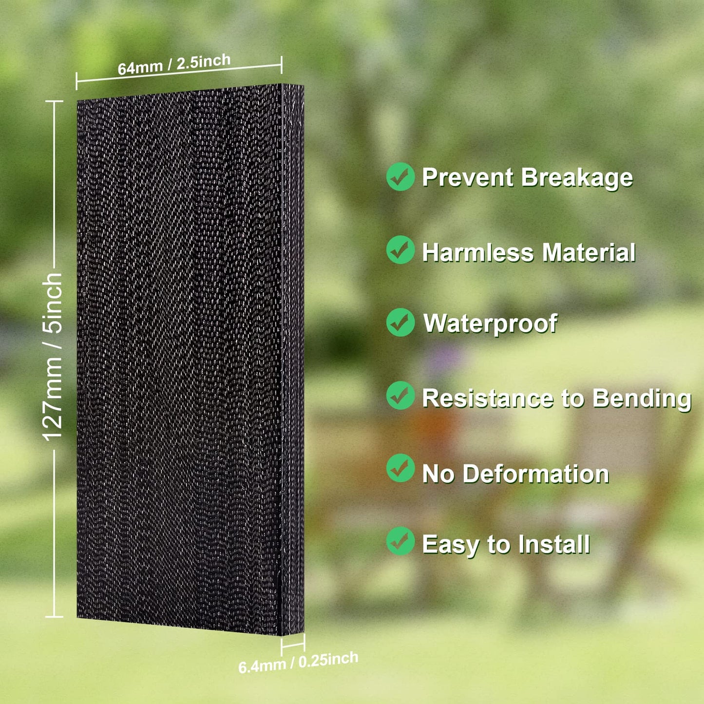 Anwenk 8Pack Patio Rocking Chair Spring Plate Replacement Part Fiberglass Spring Plates Swivel Rocker Chair Lawn Furniture Repair Replacement for Universal Outdoor Patio Furniture, 2.5" x 5"x0.25”