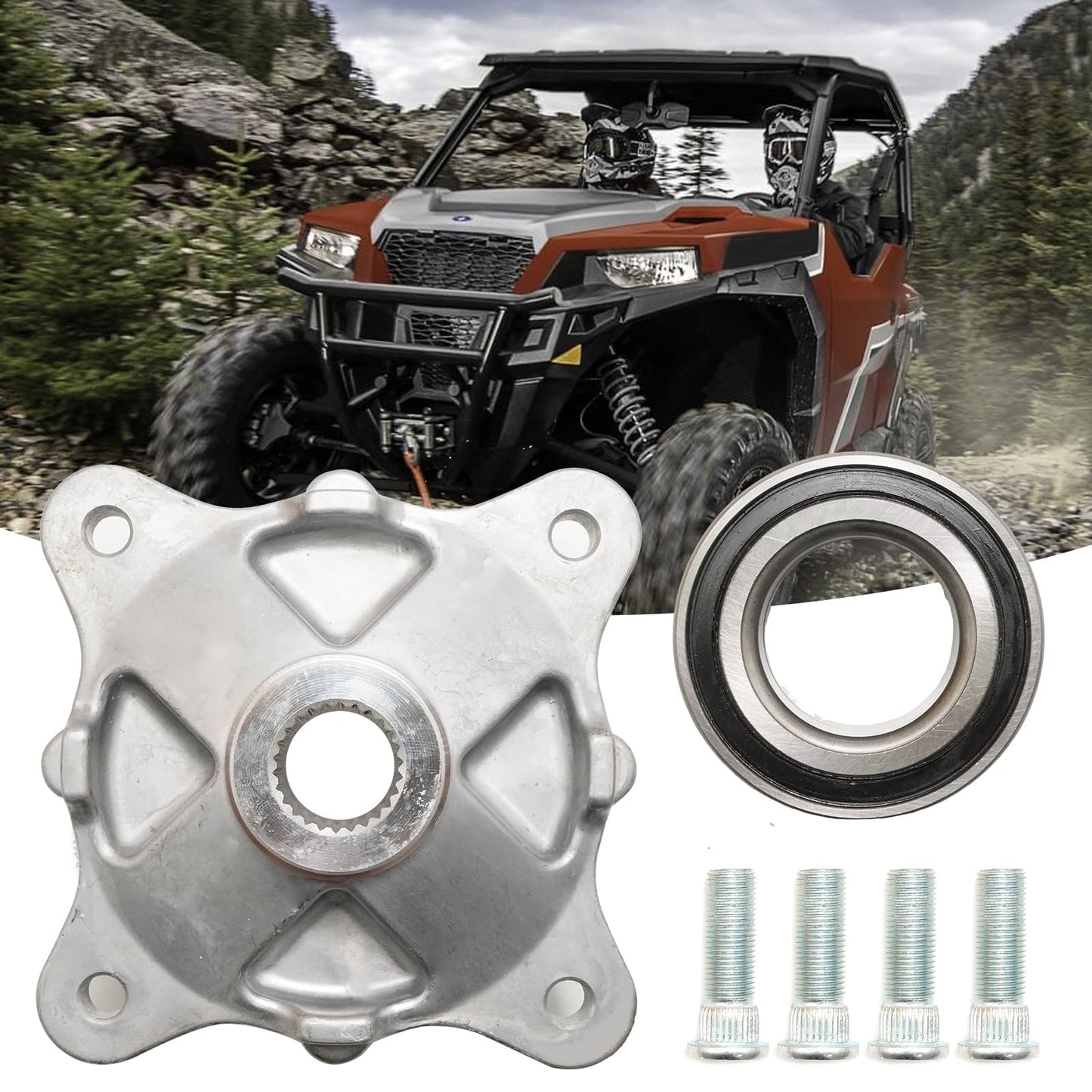 Saihisday 5135113 Rear Wheel Hub Repair Kit, Replacement for Polaris ACE 2016-2019 Replacement for Polaris Ranger Crew 700 2008, Replaces 7518378 3514635