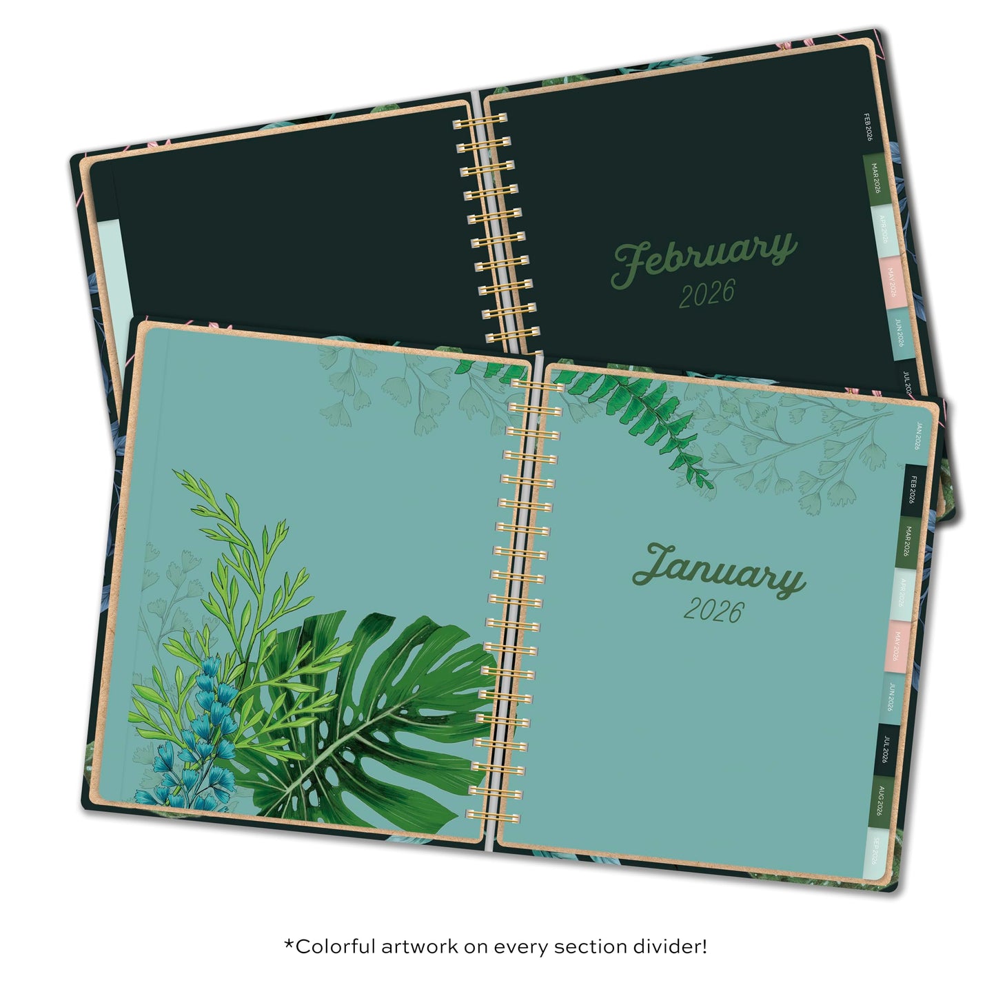 High Note Monthly Planner 2025-2026, Hardcover, Weekly & Monthly Calendar Book, Aug 2025 to Dec 2026 Planner with Goal and Project Planning Pages, 9" x 10", Greenery