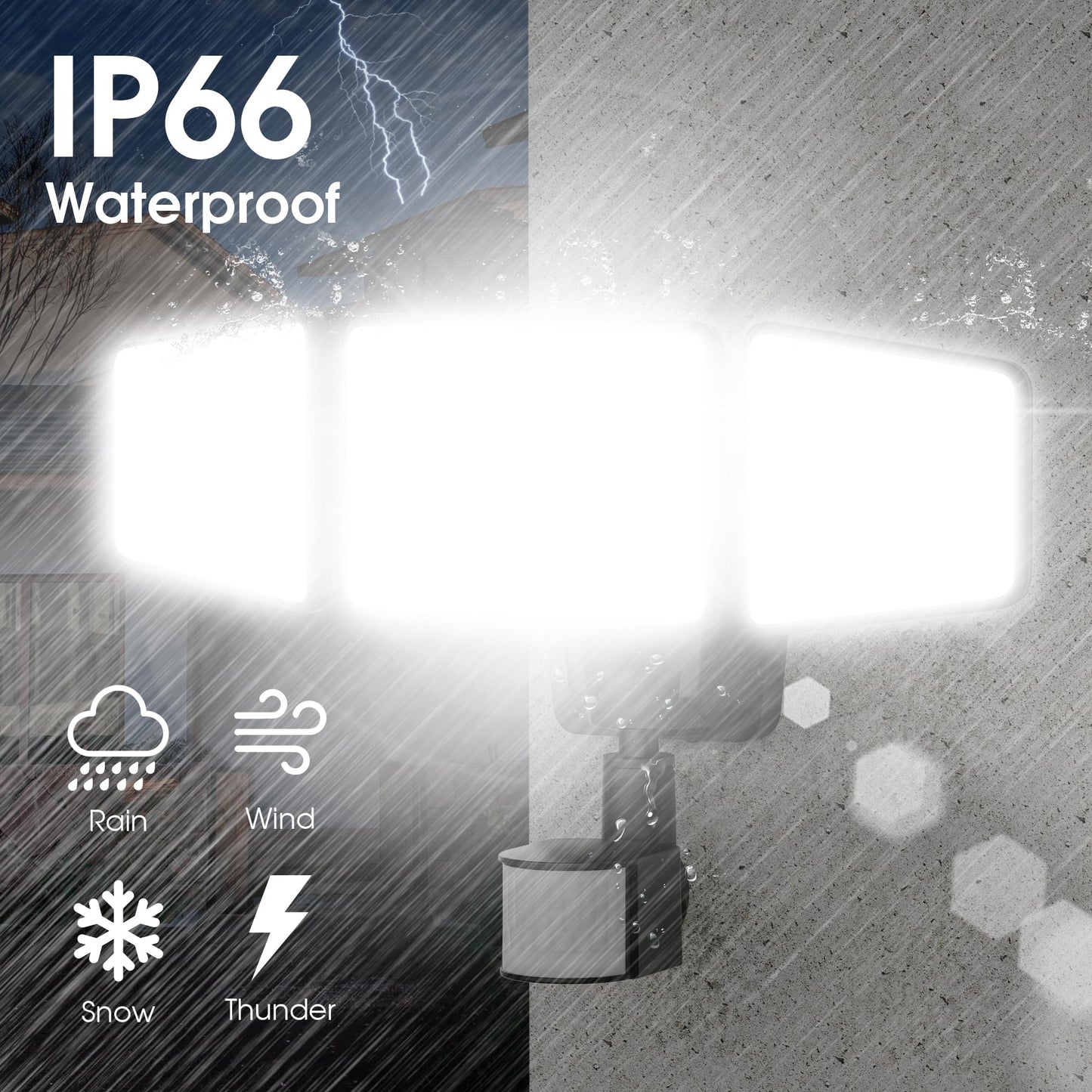 120W LED Security Lights, Motion Sensor, 12000LM Flood Lights, Outdoor Motion Sensor, 4500K LED Flood Light, Outdoor Flood Light