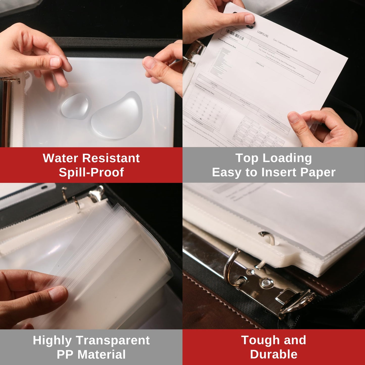 Clear Sheet Protectors, 8.5" x 11", 500 Pack, Durable, Top Load,Reinforced Holes, Acid-Free/Archival Safe