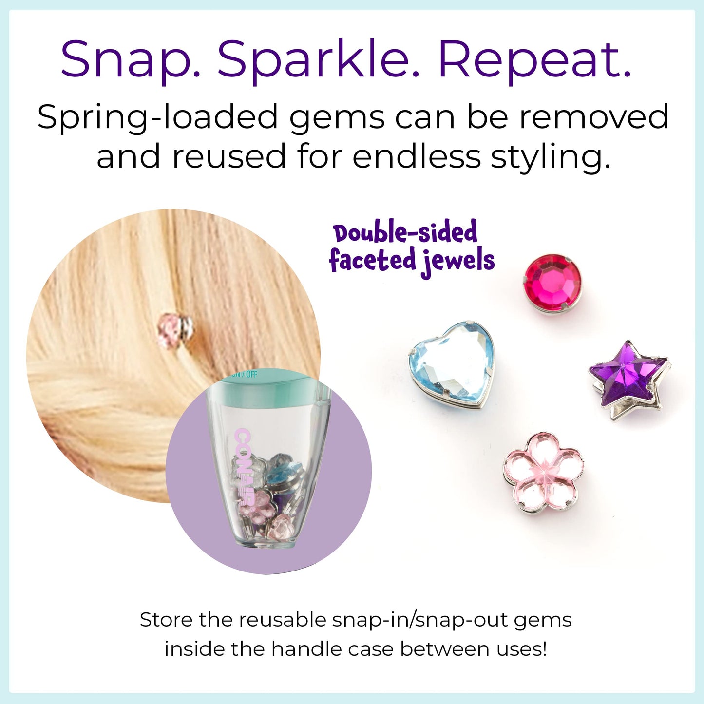 Conair Quick Gems Hair Jeweler - Add Sparkle to Your Hair Easily