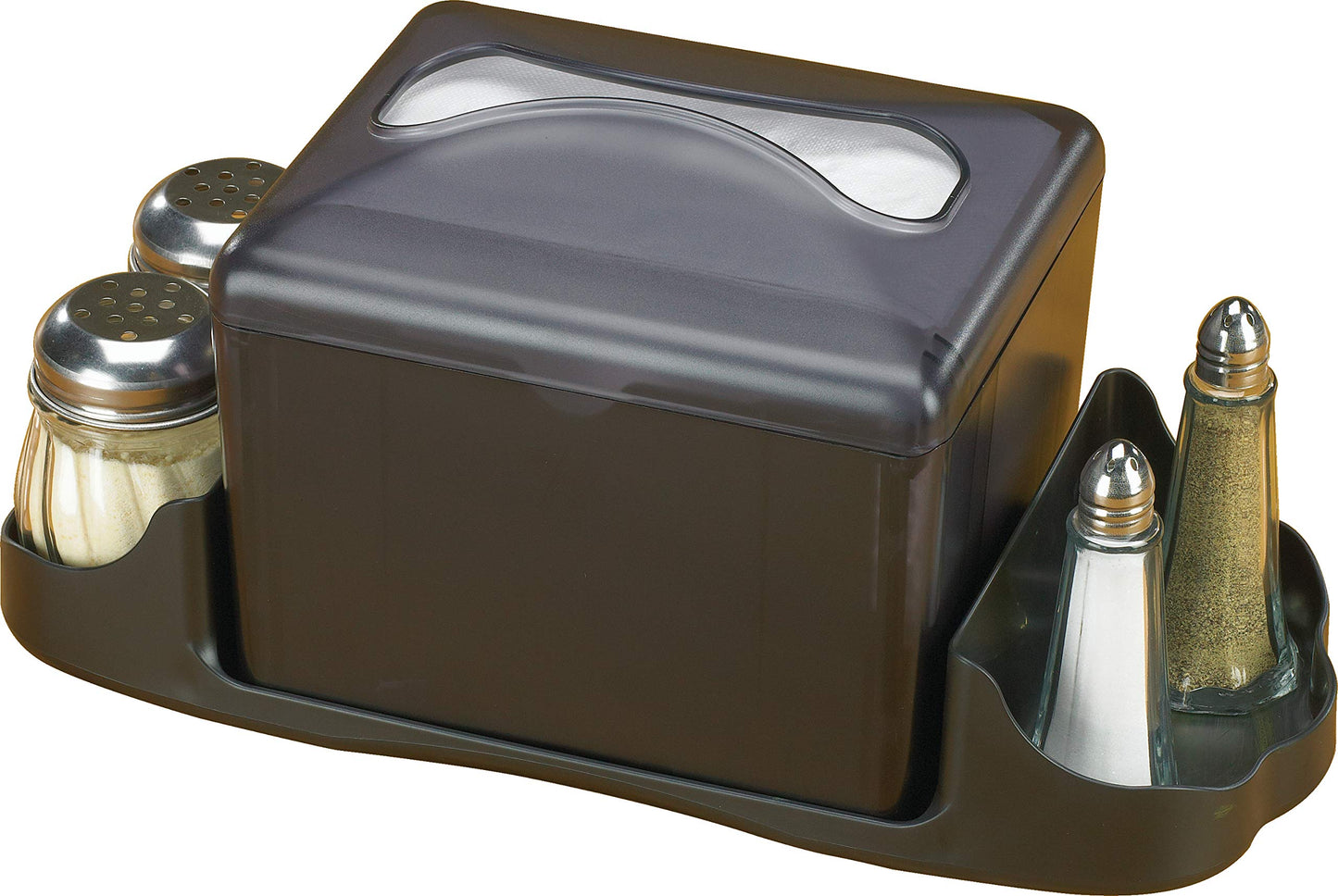 San Jamar H4003 Venue Table Top Interfold Napkin Dispenser, 200 Capacity, Black Pearl