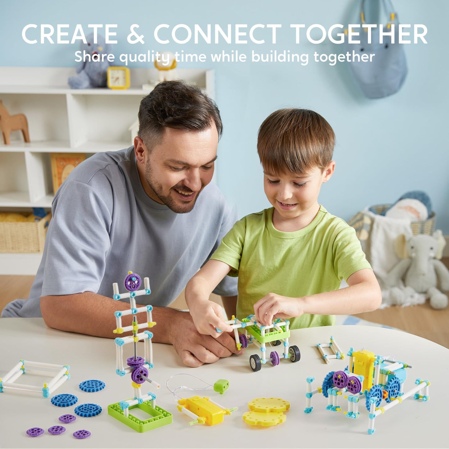 JOVA Klever Kits 36-in-1 Motor Robotic Kits, Make Your Own Kids Craft Kits Educational STEM Toys for Ages 8-13 Boys and Girls, Science Gifts for 8 Years Old