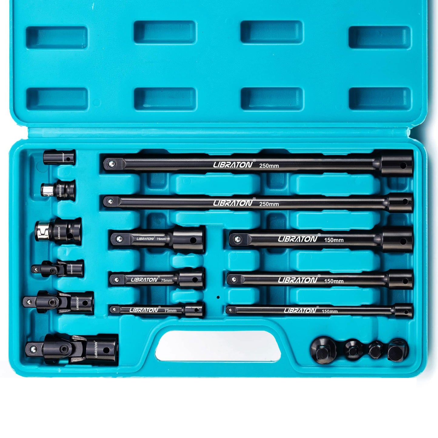 Libraton Socket Extension Set, Ratchet Extension Set, Extension Set 18PCs, Impact Extension Set, Socket Adapters, Swivel Sockets, Professional Drive Socket Accessories, 1/4 3/8 1/2
