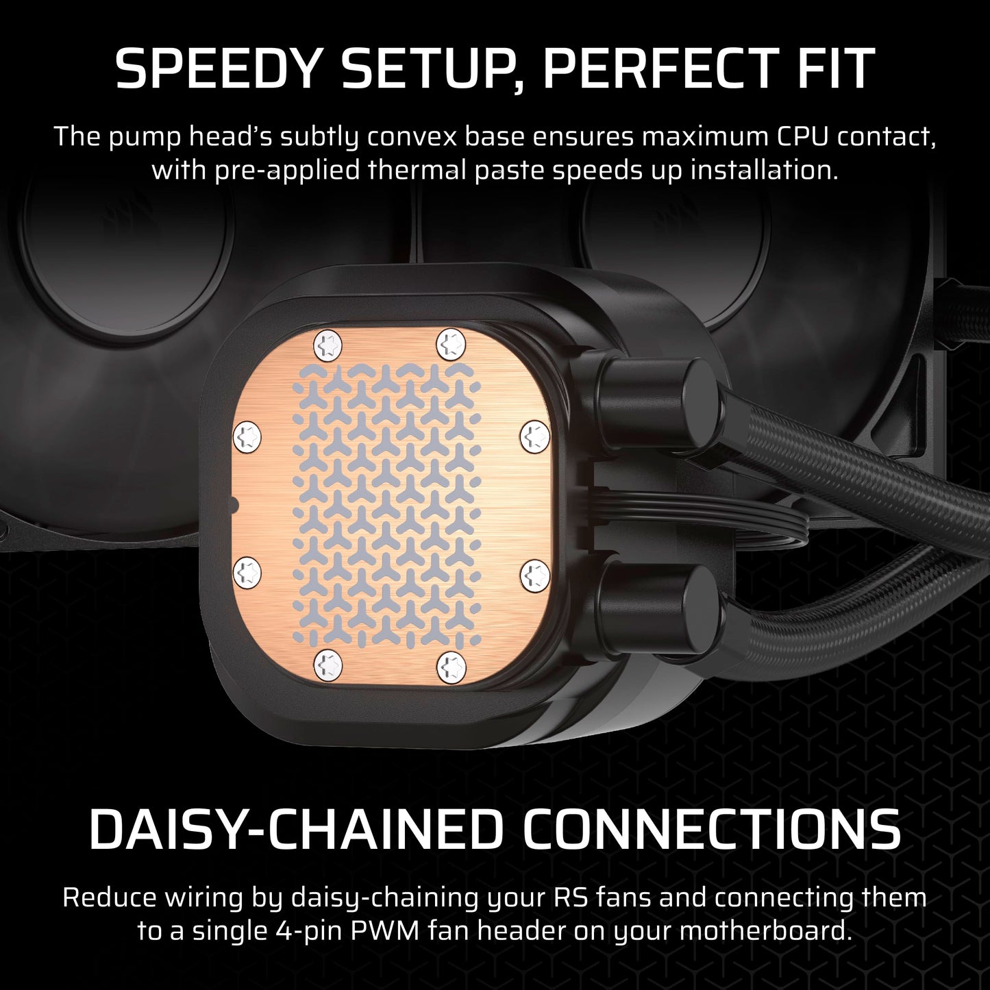 CORSAIR Nautilus 240 RS Liquid CPU Cooler – 240mm AIO – Low-Noise – Direct Motherboard Connection – Daisy-Chain – Intel LGA 1851/1700, AMD AM5/AM4 – 2X RS120 Fans Included – Black