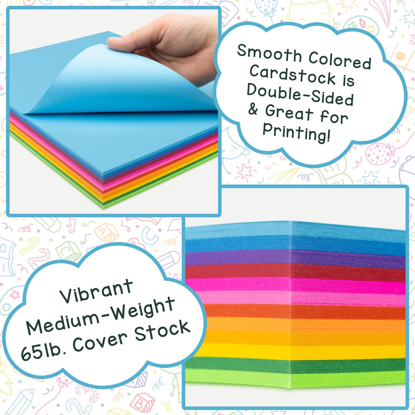 Hygloss Red Bright Colored Cardstock - 11x17-Inch, 50 Sheets, 65 lb/ 176 GSM, Fade-Resistant, Acid-Free Color Card Stock Paper