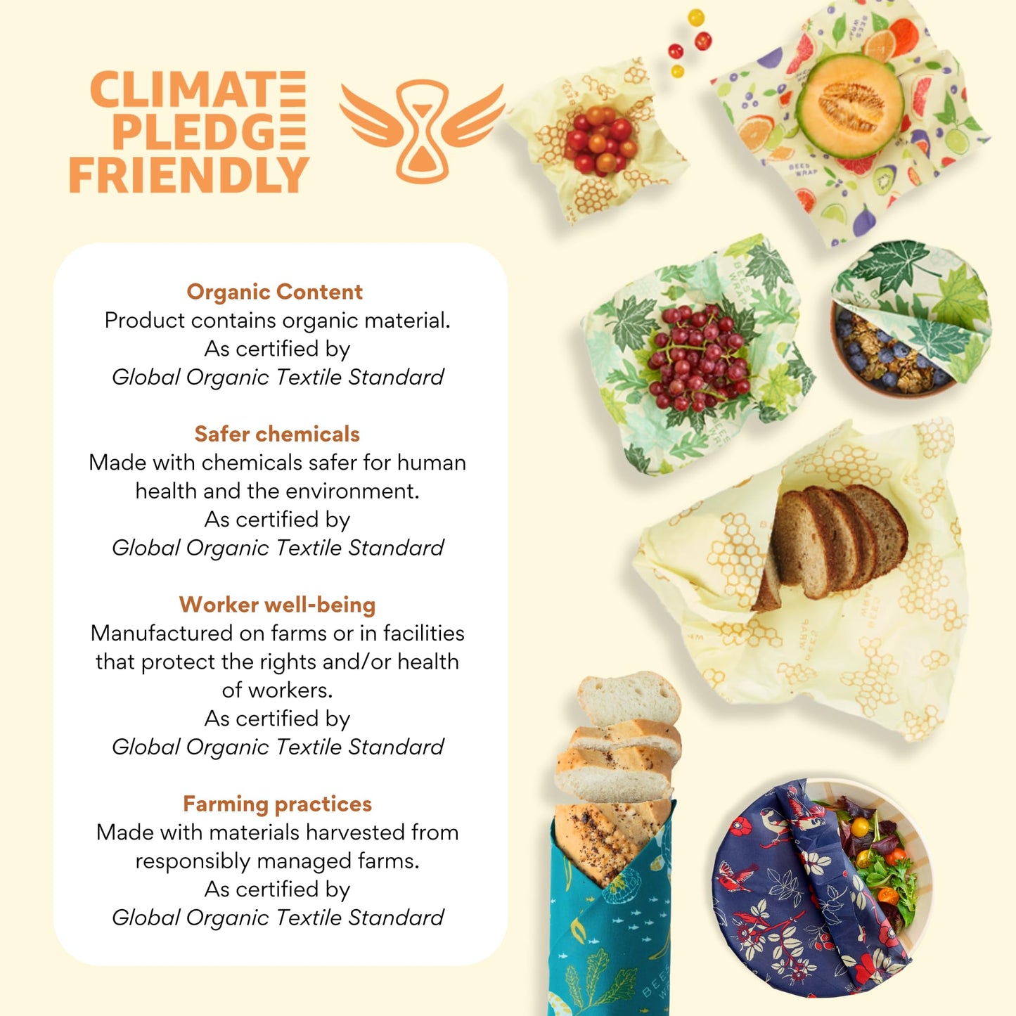 Bee's Wrap Beeswax Wraps for Food - Cut to Size 14x52" Wax Paper Roll - Made in USA Reusable Waxed Paper & Bowl Covers - Organic & Eco-Friendly Alternative to Aluminum Foil & Plastic Wrap, Honeycomb
