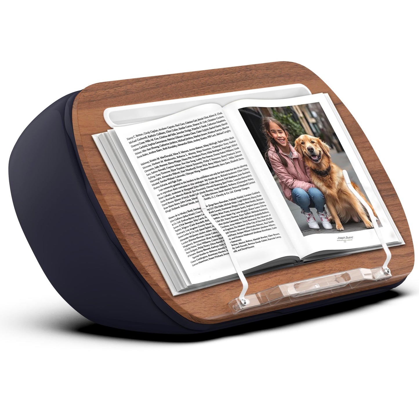 SHOPPINGALL Lap Desk Beanbag Cozy Book Stand for Reading Cushion Pillow Stand Compatible with Laptop and Tablets - SA-LDB-Gray