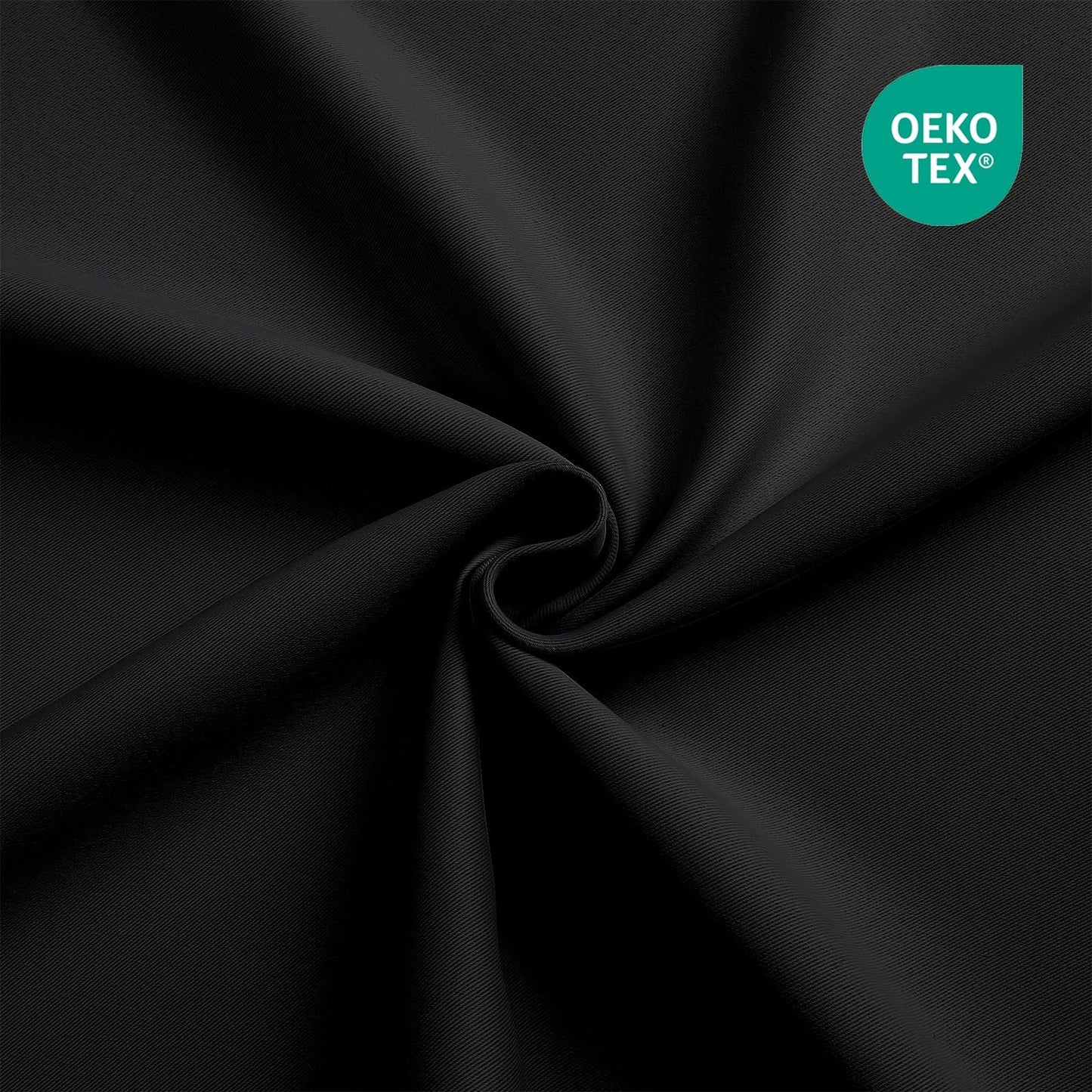 CUCRAF Black Blackout Curtains 84 inch Length,Thermal Insulated Room Darkening Window Curtains for Bedroom,Light Blocking Drapes for Living Room,Set of 2 Panels, 52 x 84 Inch