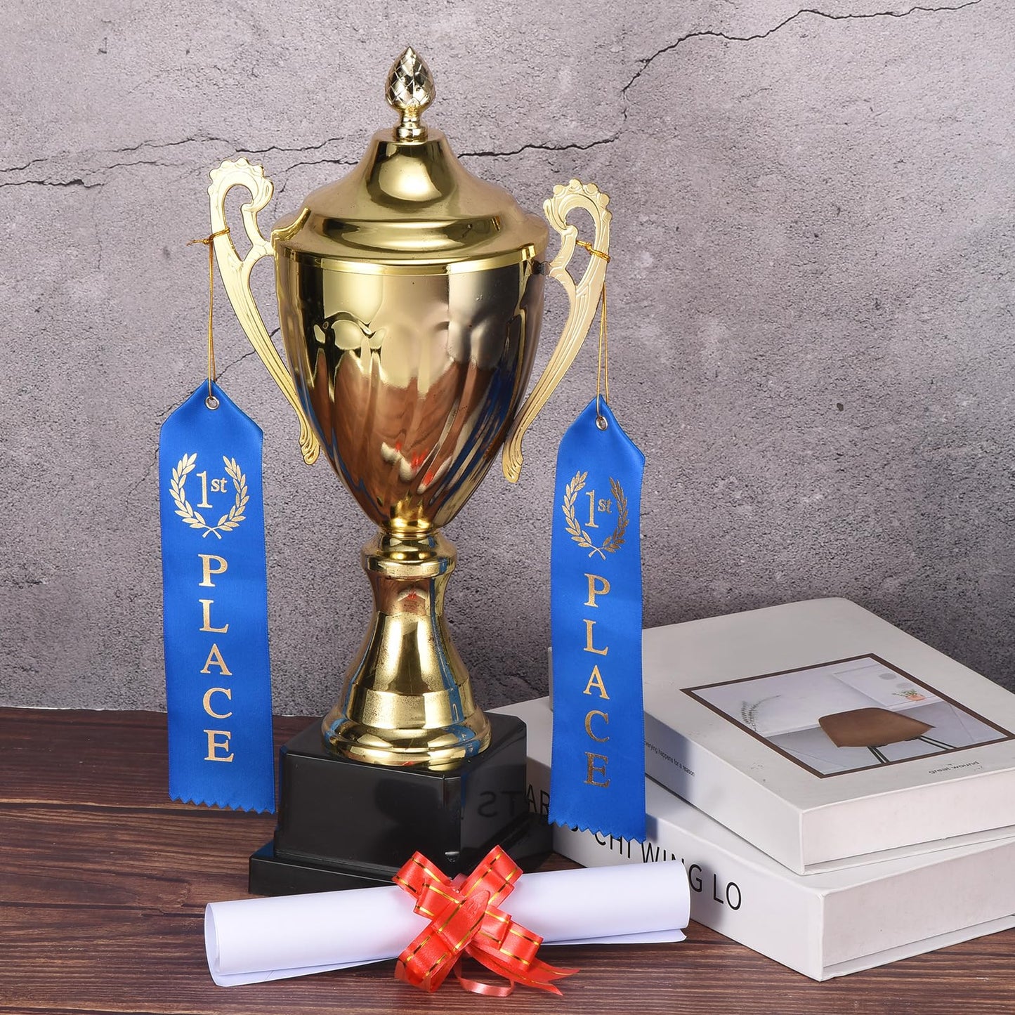 PATIKIL Award Ribbons, 36 Pcs 1st 2nd 3rd Place Prize Medal Ribbon with Event Card & Rope for Sports Events Competitions Challenges Prize Ornaments, Blue/Red/White