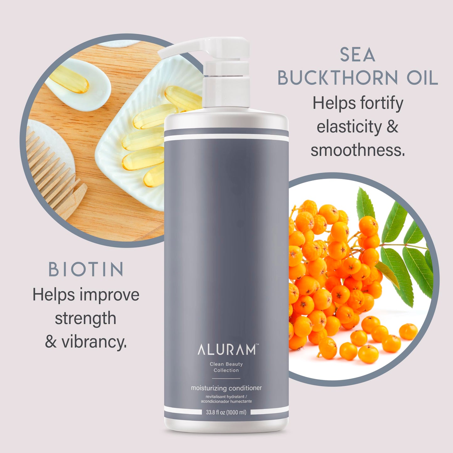 Aluram Coconut Water Moisturizing Conditioner for Men and Women, Clean Hydration and Shine for Medium to Coarse Textured Hair, 33.8 Fl Oz