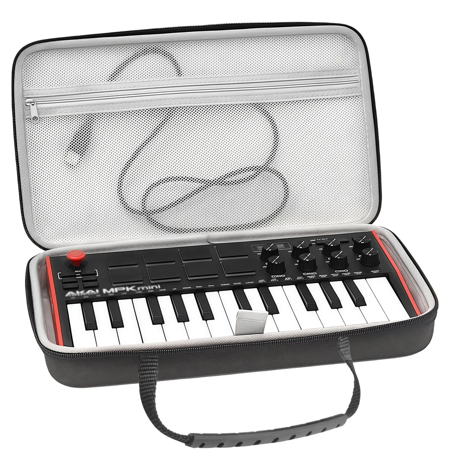 Musiin Premium Velvet Keyboard Case Compatible with LIVEN Texture,Evoke,XFM,Lofi-12, 8bit warps,AKAI Professional MPK Mini MK3,Hercules DJControl Mix Ultra,MIDI Controller Keyboard cover(Grey)