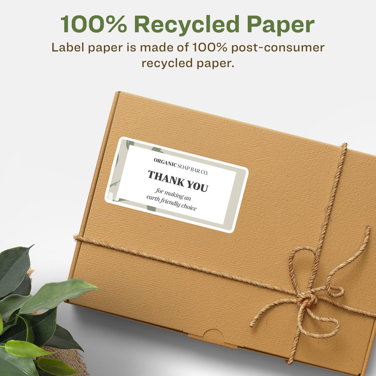 AVERY White Ecofriendly Mailing Labels, 2" x 4", White, Rectangle, 1000 Labels, Permanent (48163) Made in Canada