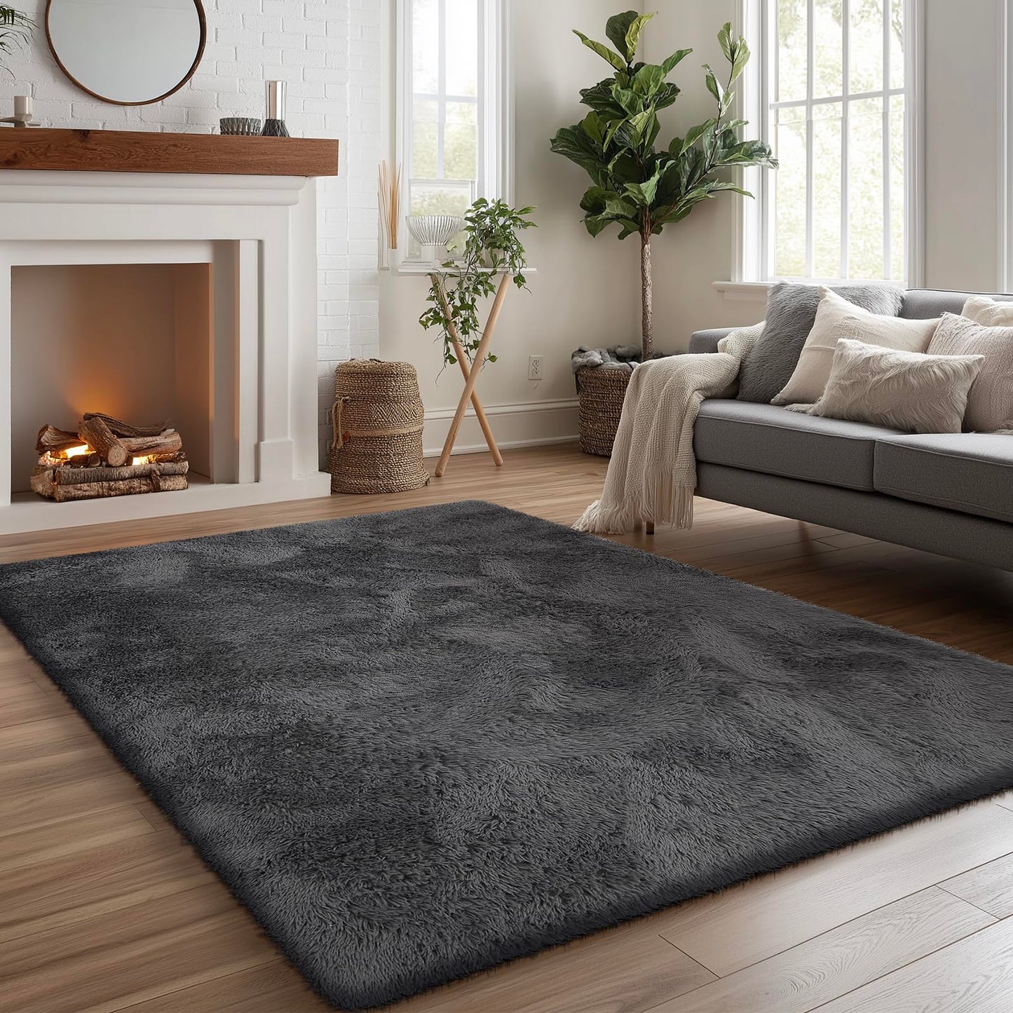 Area Rugs for Bedroom, Living Room Fluffy Rug, Large Area Rug Shag Shaggy Carpet Soft Plush Furry Bedside Rug, Machine Washable Area Rugs