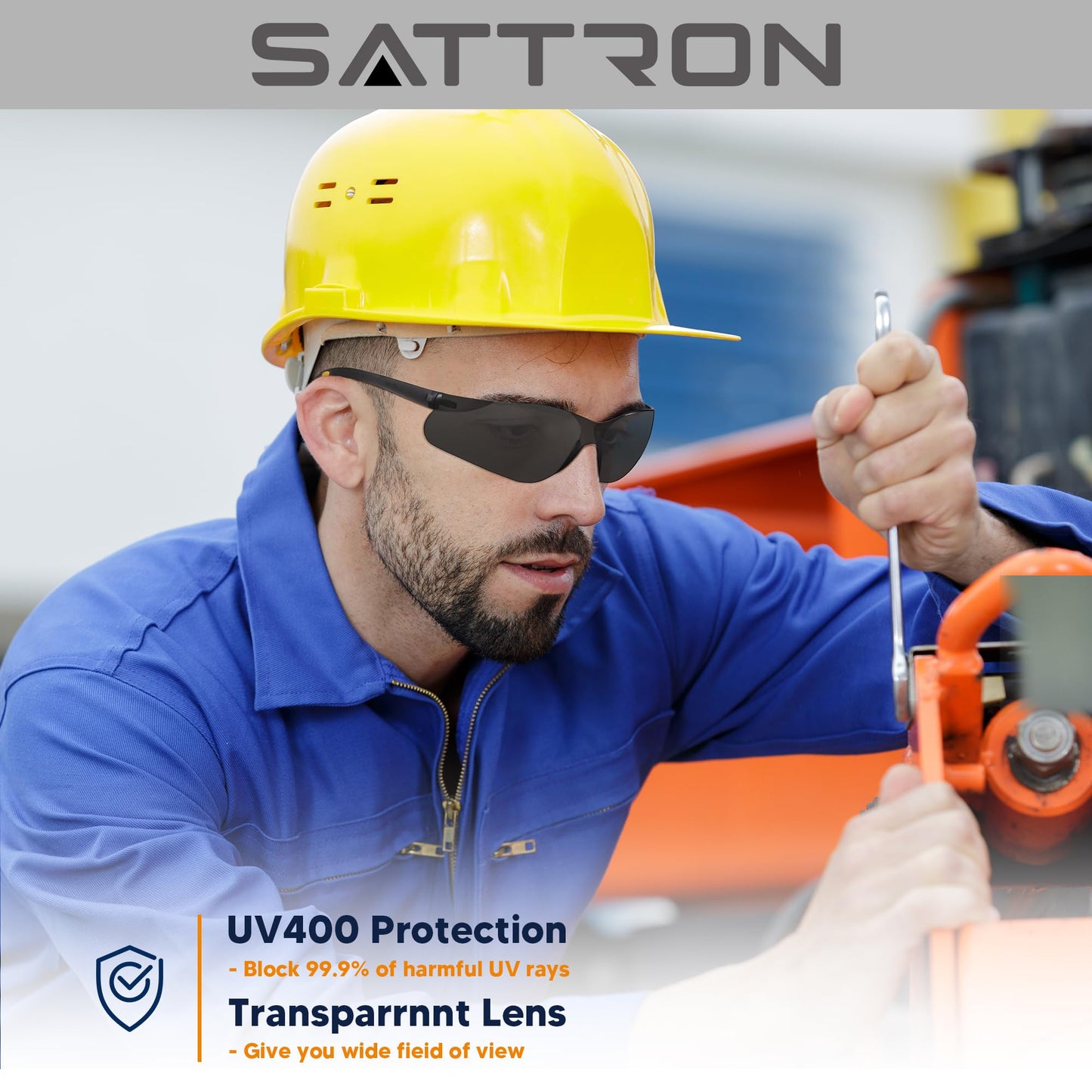 Tinted Safety Glasses Bulk 24 Pack, UV Protective Safety Sunglasses for Men Women, ANSI Z87.1 Scratch & Impact Resistant Eye Protection, Ideal for Construction, Shooting, Lab