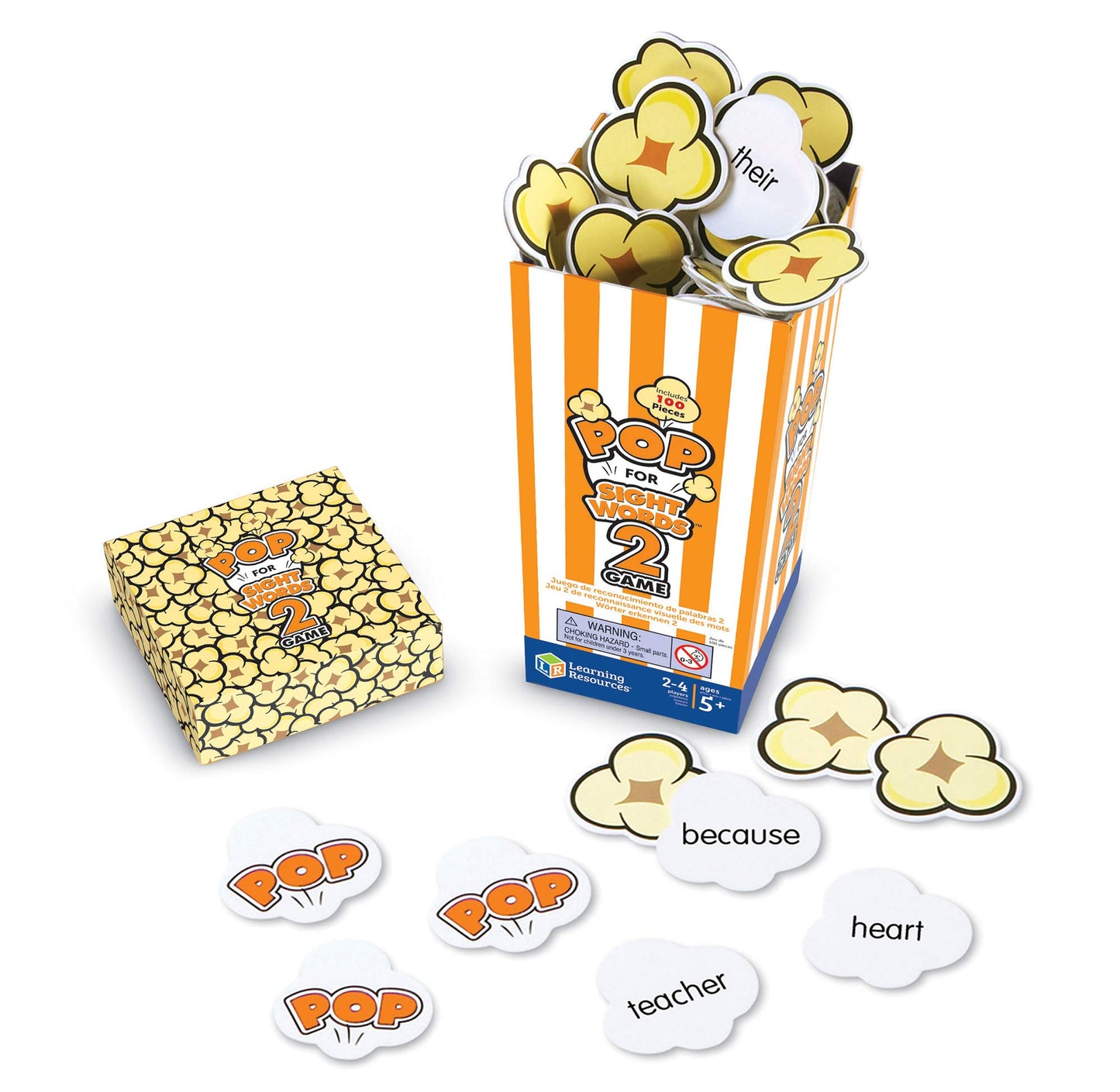 Learning Resources Pop for Sight Words Bundle, Language Building Skill Games, Homeschool or Classroom, 2-4 Players, 100 Card Set, Ages 5+