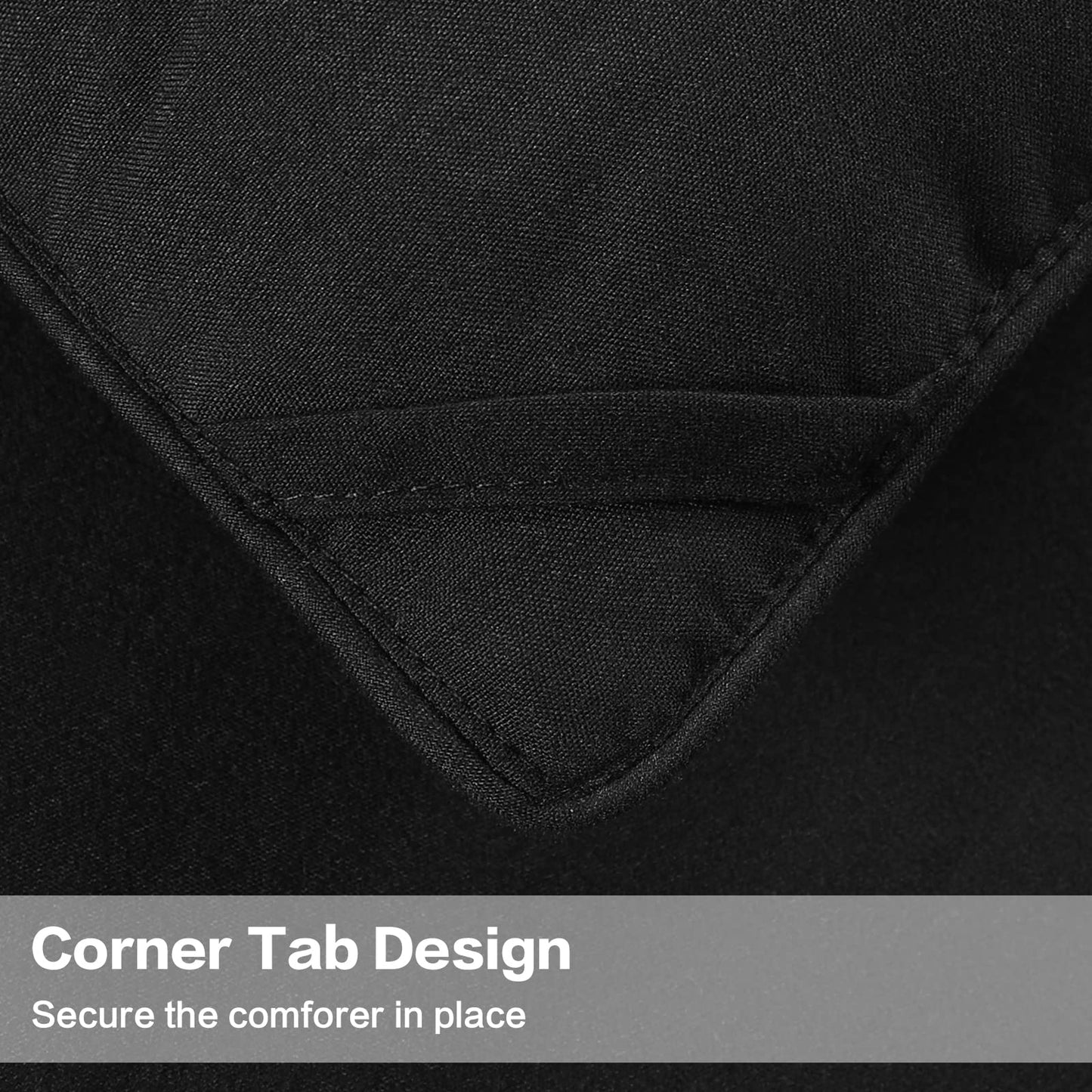 All Season Queen Size Comforter -Soft Quilted Down Alternative Breathable Duvet Insert with Corner Tabs - Premium 2100 Series -Reversible Fluffy Quilts Hotel Collection (88 by 88 inches,Black)