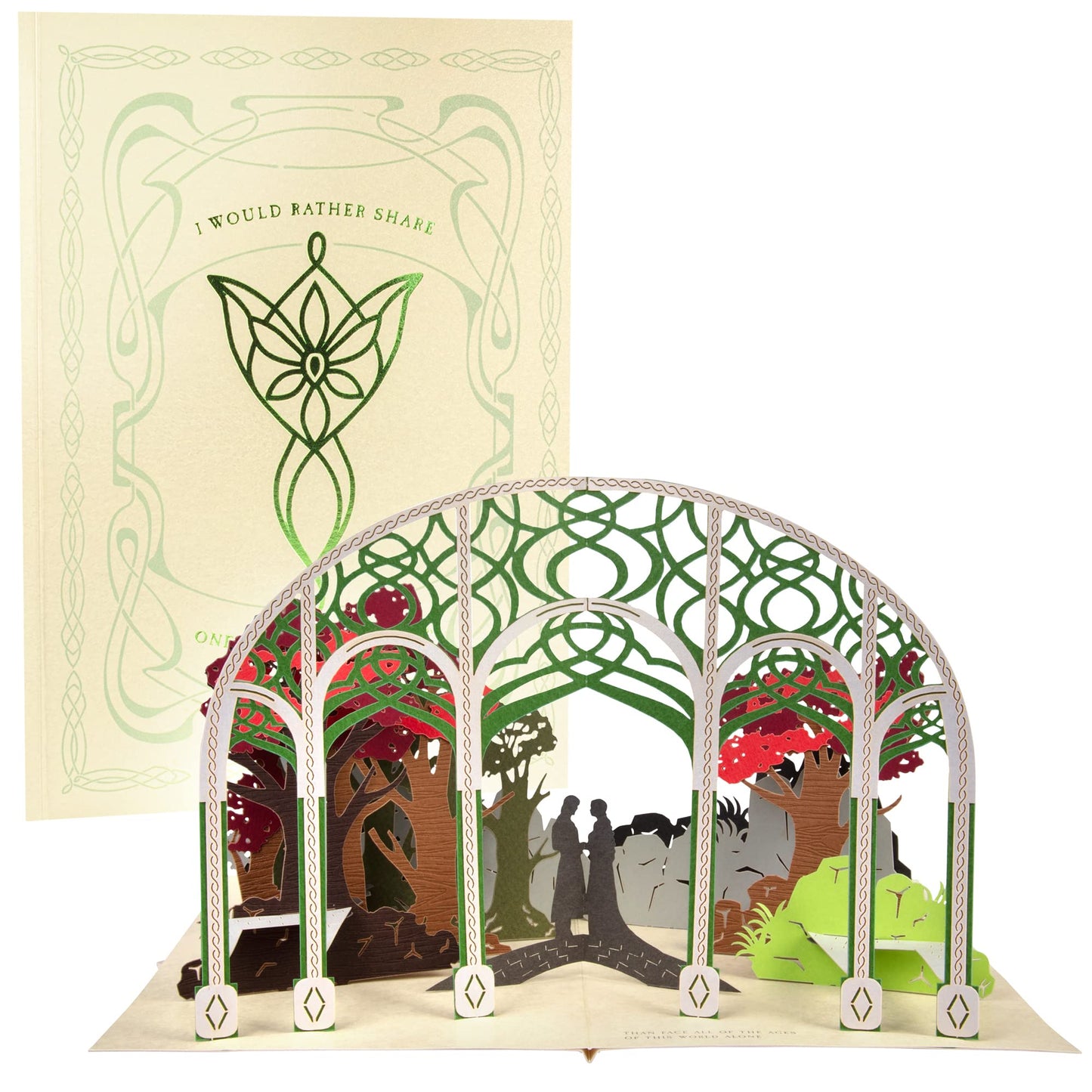 Lord of the Rings Pop-Up Greeting Card - I Would Rather Share One Lifetime With You, Than Face All The Ages Of This World Alone - Love, Romance - LOTR Pop Up Card Gift - 5 x 7