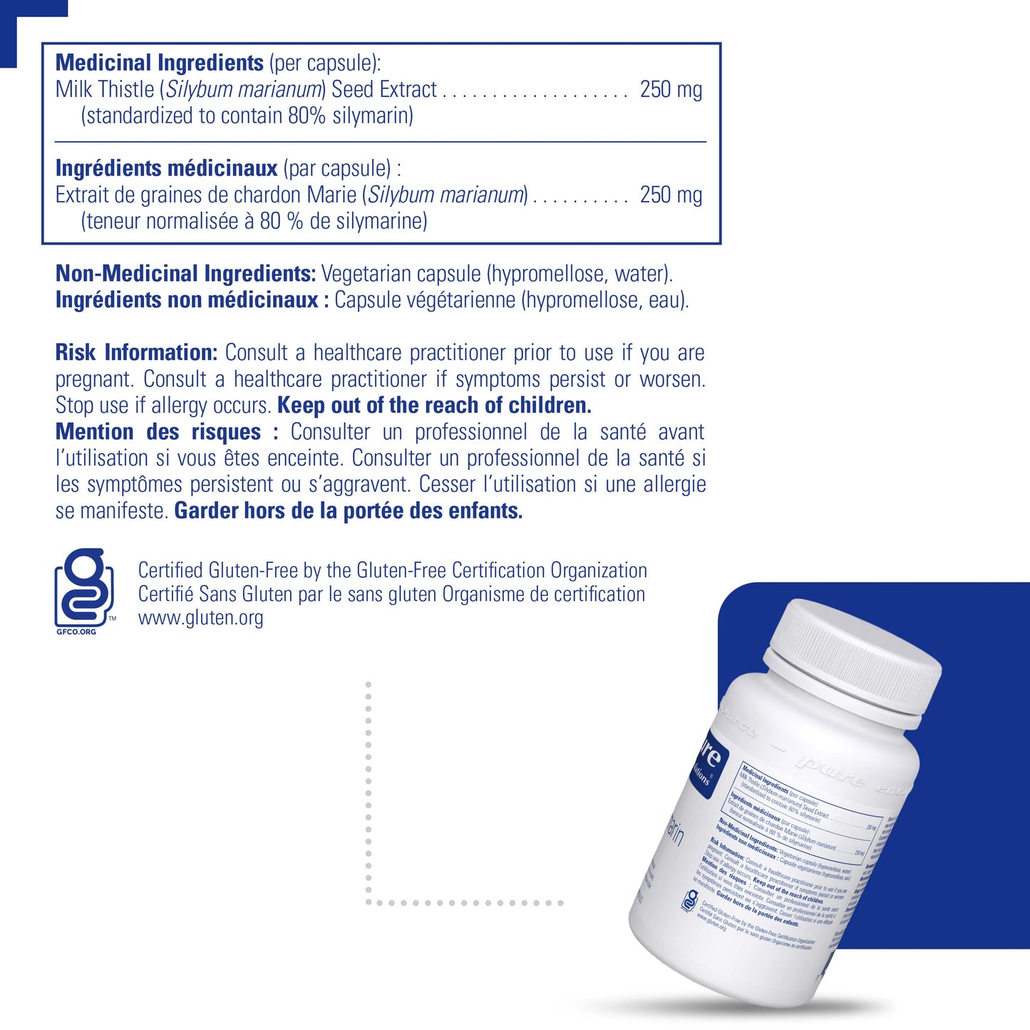 Pure Encapsulations - Silymarin - Hypoallergenic Supplement with Standardized Milk Thistle Extract for Liver Support - 120 Vegetable Capsules