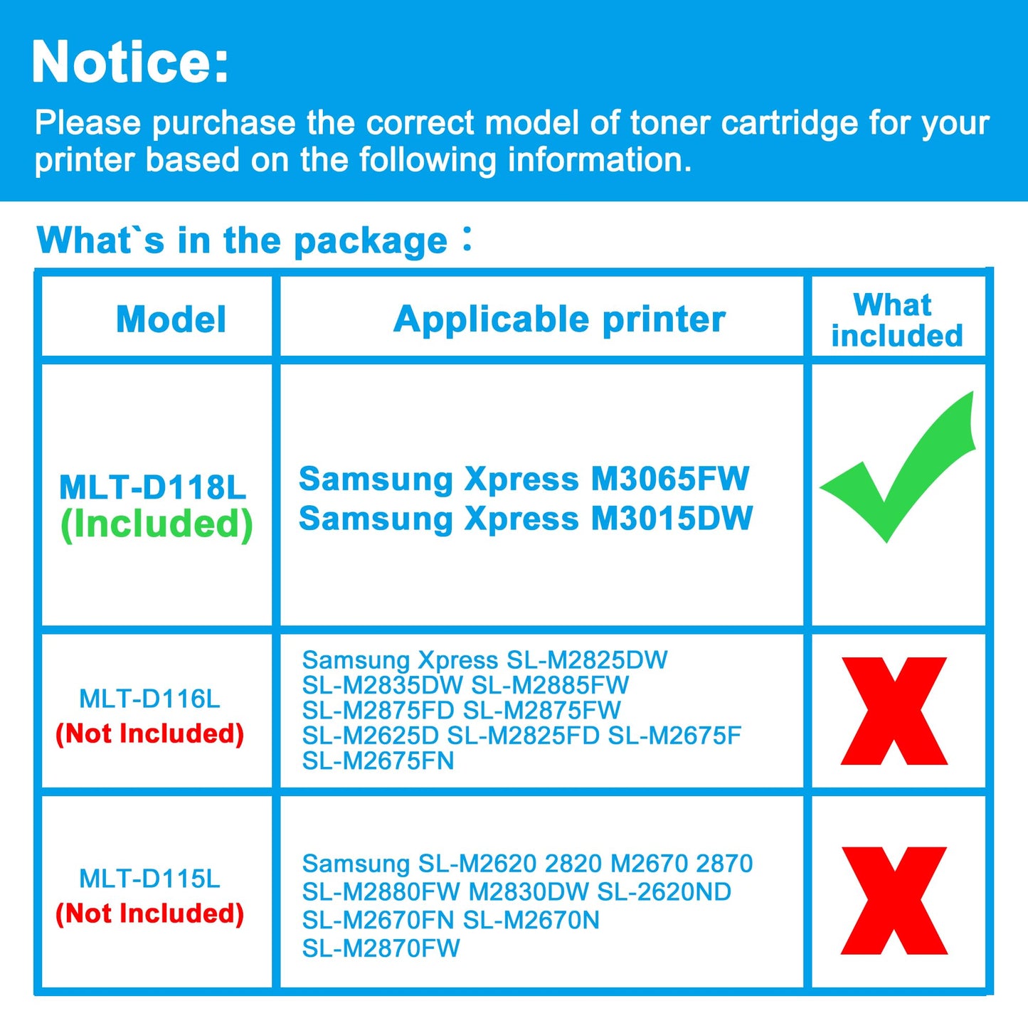 LCL Compatible Toner Cartridge for Samsung MLT-D118L MLT-D118S D118L 118L D118S 4000 Pages (1-Pack,Black) for Samsung Xpress M3065FW, M3015DW