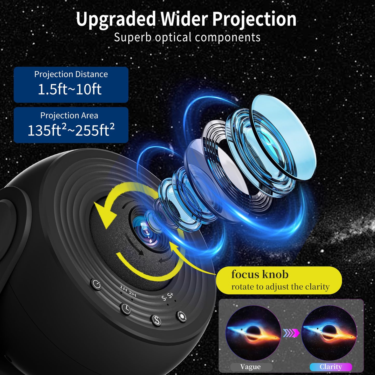 Yoyorule Galaxy Projector for Bedroom, 13 in 1 Planetarium Star Projector with Solar System & Constellation, 360° Rotating Galaxy Light Projector, Space Night Light Projector for Kids Adults Gifts