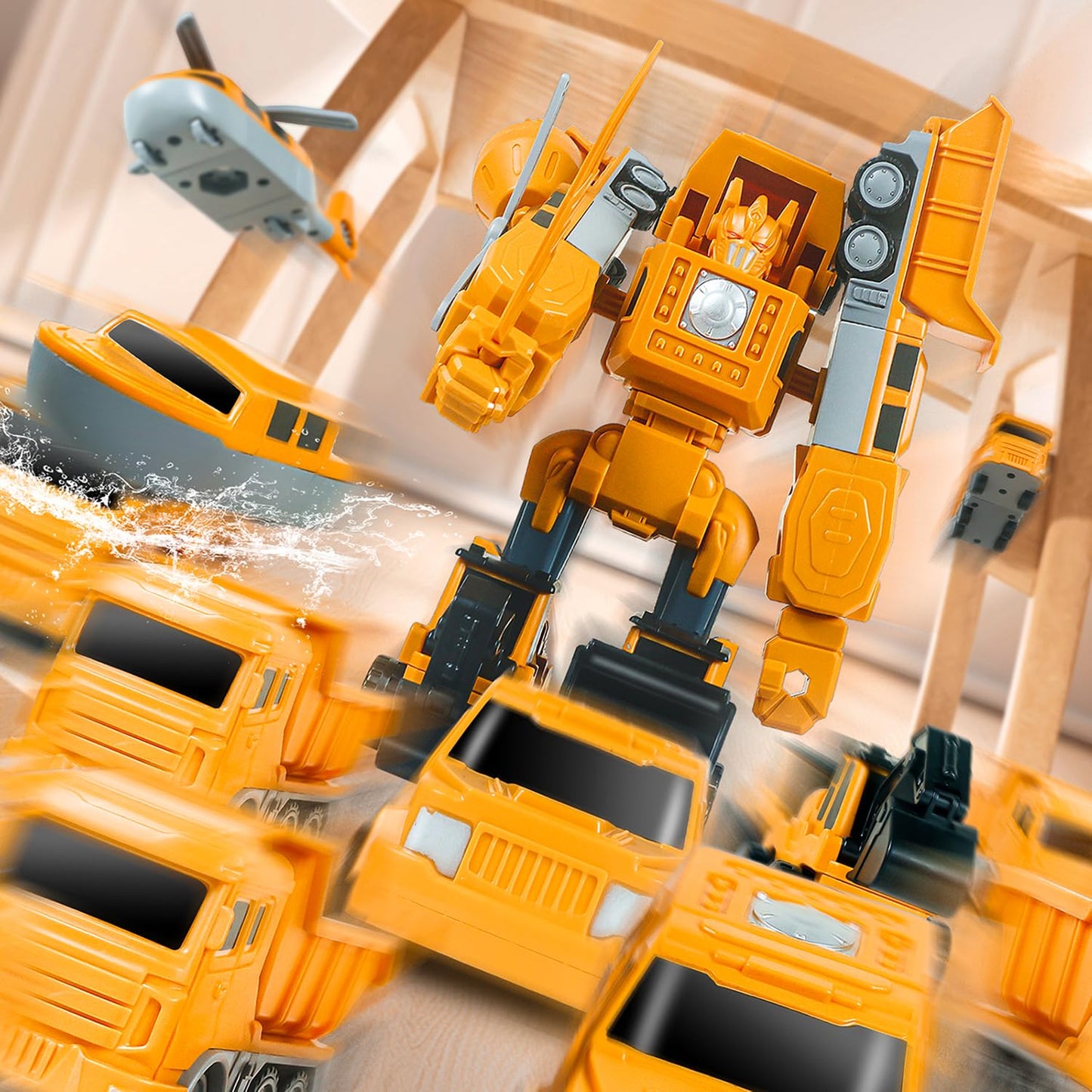 SJYN Magnetic Transform Engineering Car Assembled Toys with Storage Box, Toys for Toddlers Kids Magnetic Blocks, Construction Vehicle Magnetic Building Sets Ages 3-8 (35 Pieces)