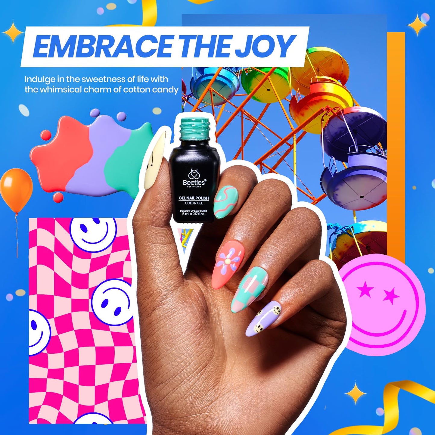 Beetles Gel Nail Polish Kit with U V Light 68 Pcs Emotional Spectrum 35 Colors Gel Polish Nail Kit with Base and Matte&Glossy Top Coat Soak Off All Season Gel Nail Kit Manicure Tools Gifts for Women