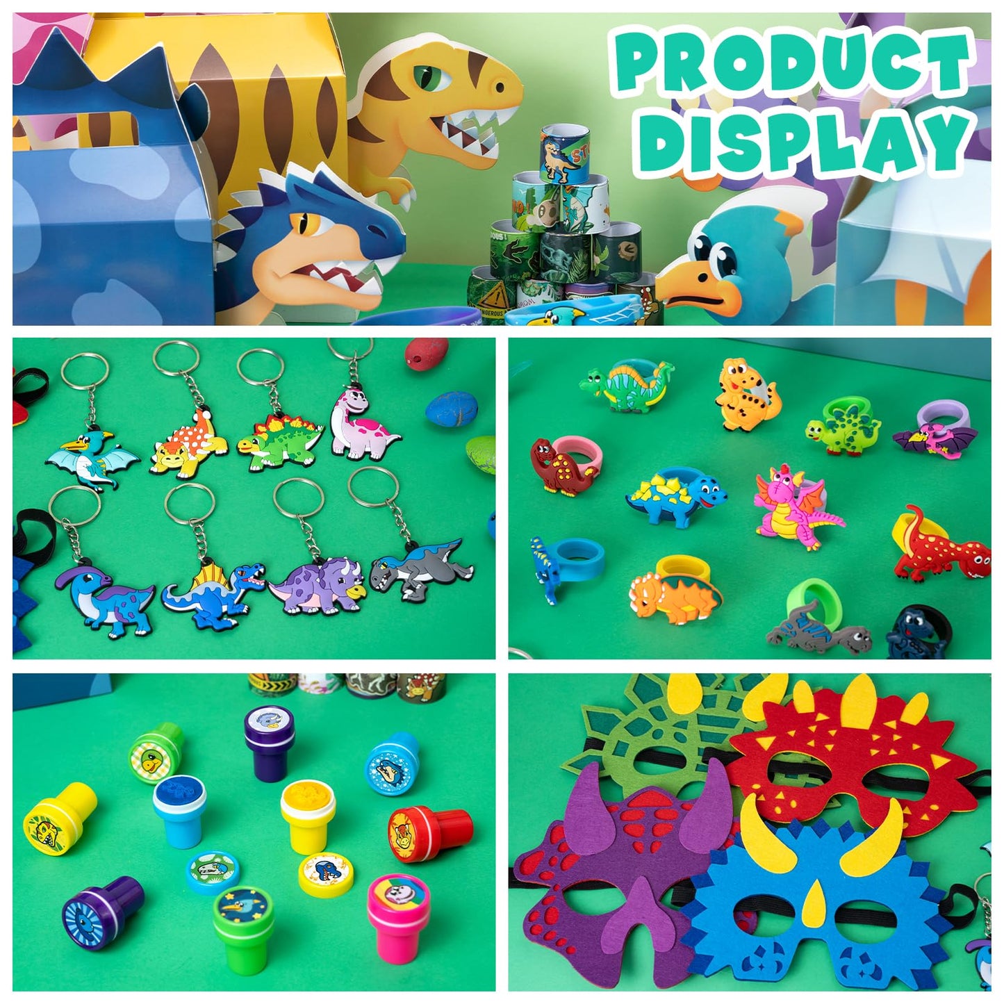 Dinosaur Party Favors, Dinosaur Birthday Party Supplies, Dinosaur Goodie Bags for Kids Birthday, Dino Gifts Bags Fillers Stuffers, Dinosaur Themed Party Toys